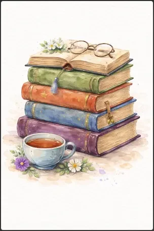 Stack of Books Illustration