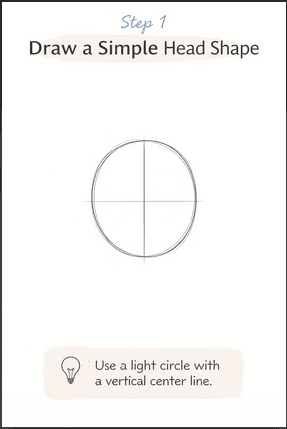 Draw a simple head shape