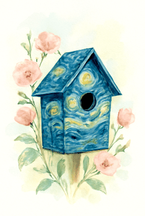 Starry Night Birdhouse