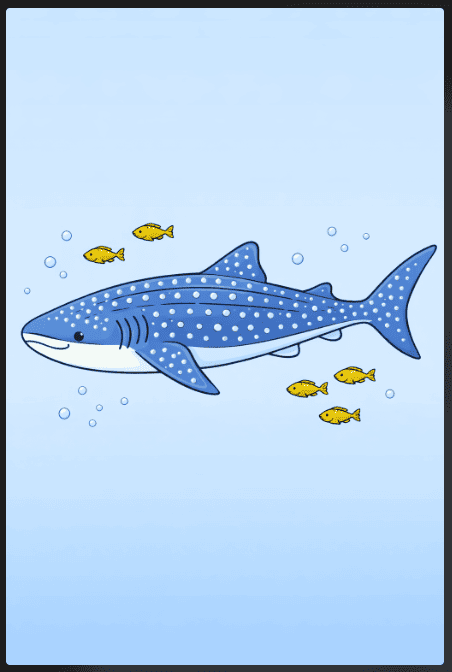 Whale Shark with a School of Fish