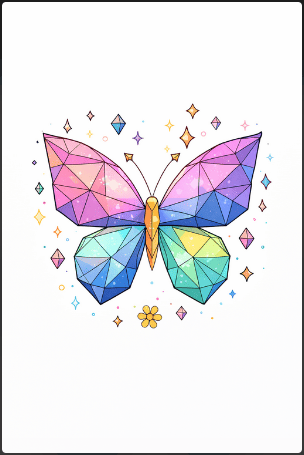 Geometric Butterfly Drawing