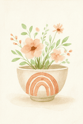 Boho Rainbow Arches Bowl