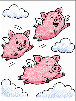 Flying Pigs With Tiny Wings