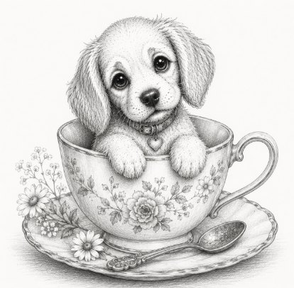 cute dog drawing