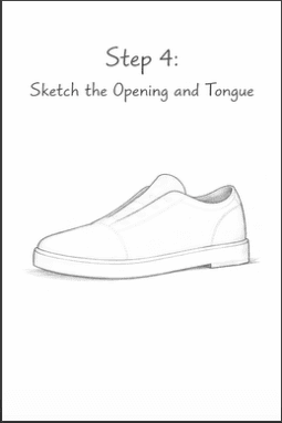 how to draw shoes step by step