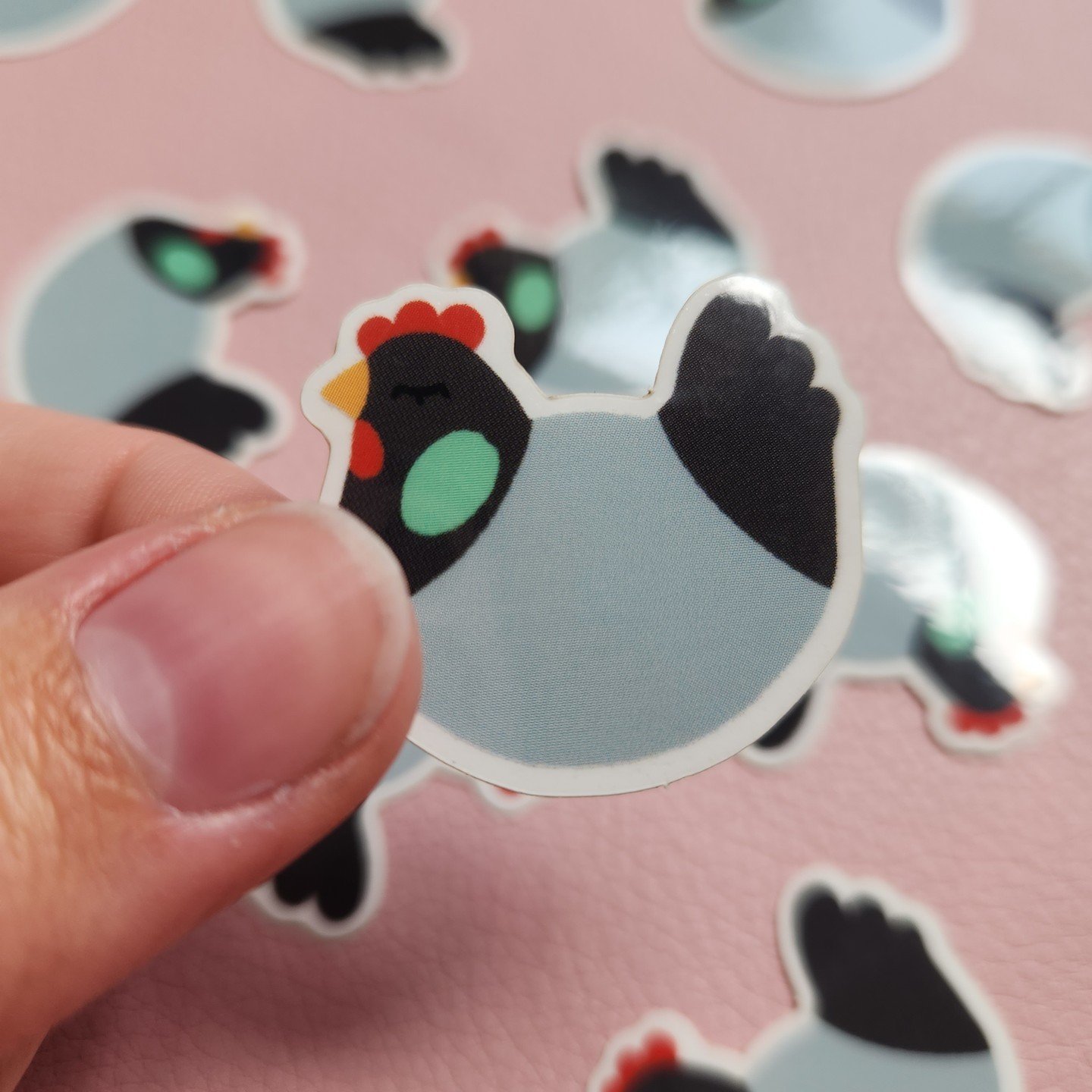May Sticker Club: Pigehen! Shhhh, a perfectly Normal Pigeon
May 2nd deadline to get this flat lady!!
&bull;waterproof
&bull;weatherproof
&bull;transparent edges
&bull;glossy finish
&bull;1.3&quot;x1.2&quot;
Join in my shop :) #chickens #tinyglass #ba