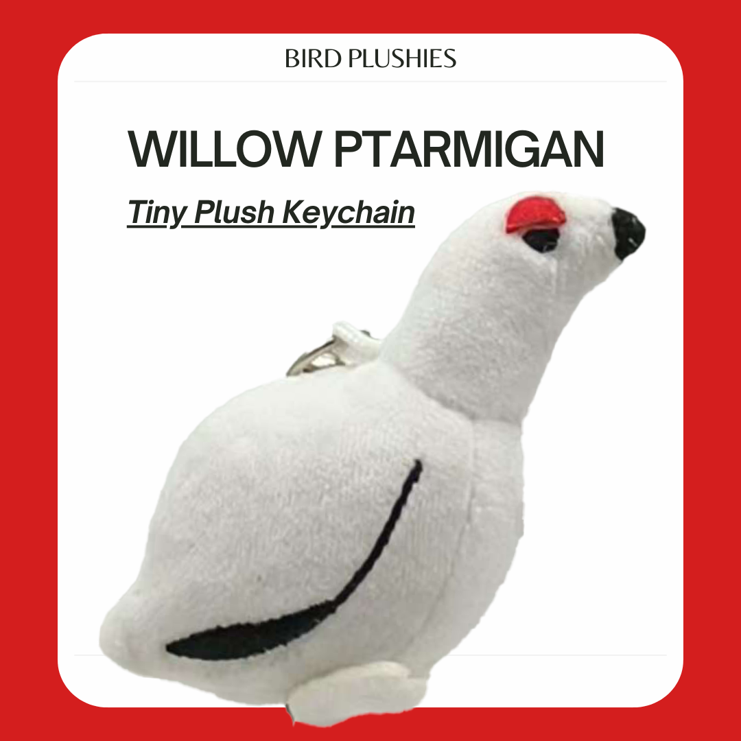 Willow Ptarmigan Mini Plush Keychain