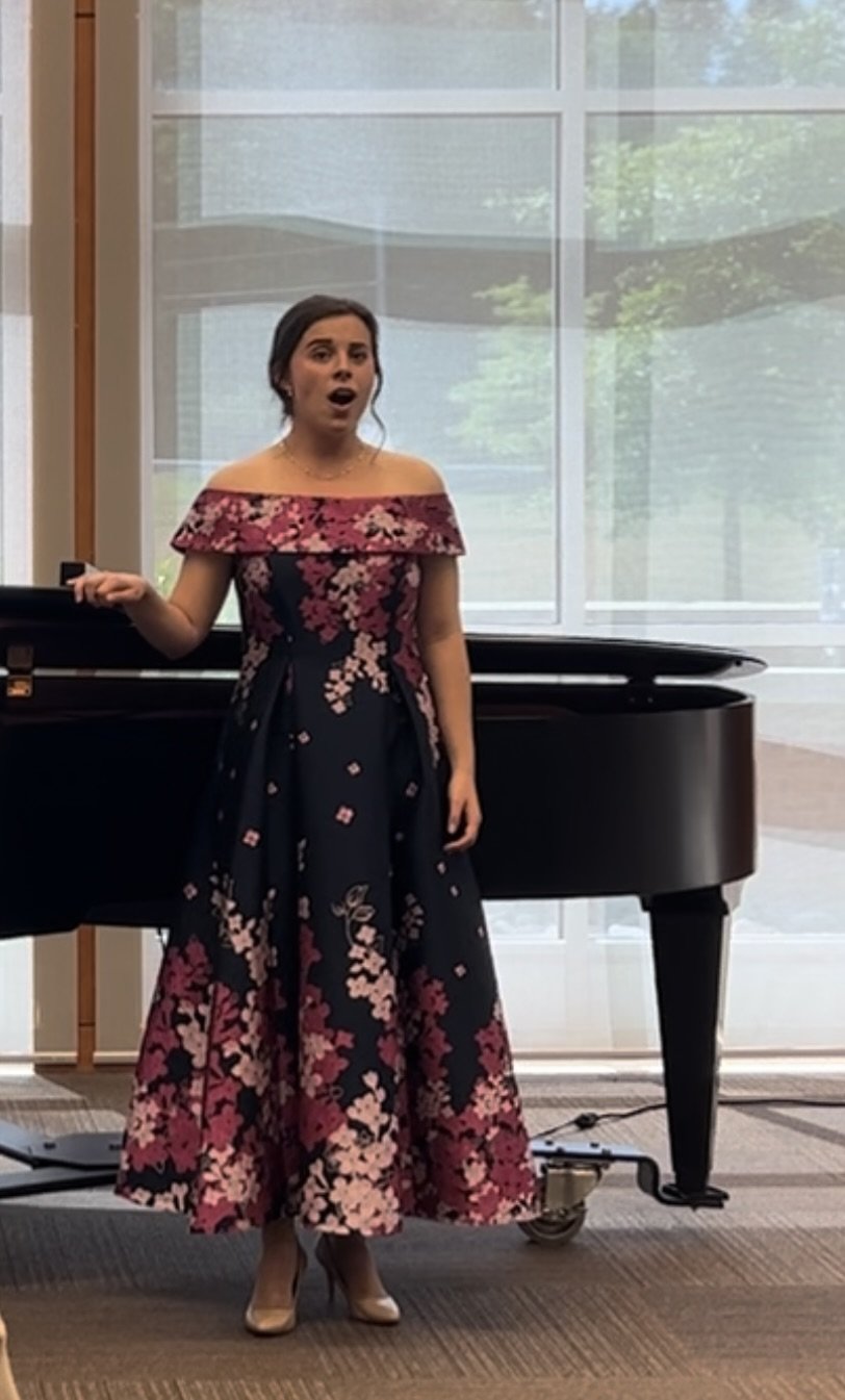 Analiese singing selections from Jocelyn Hagen's "Songs of Fields and Prairies" for the Ward Virts Concert Series (2024)