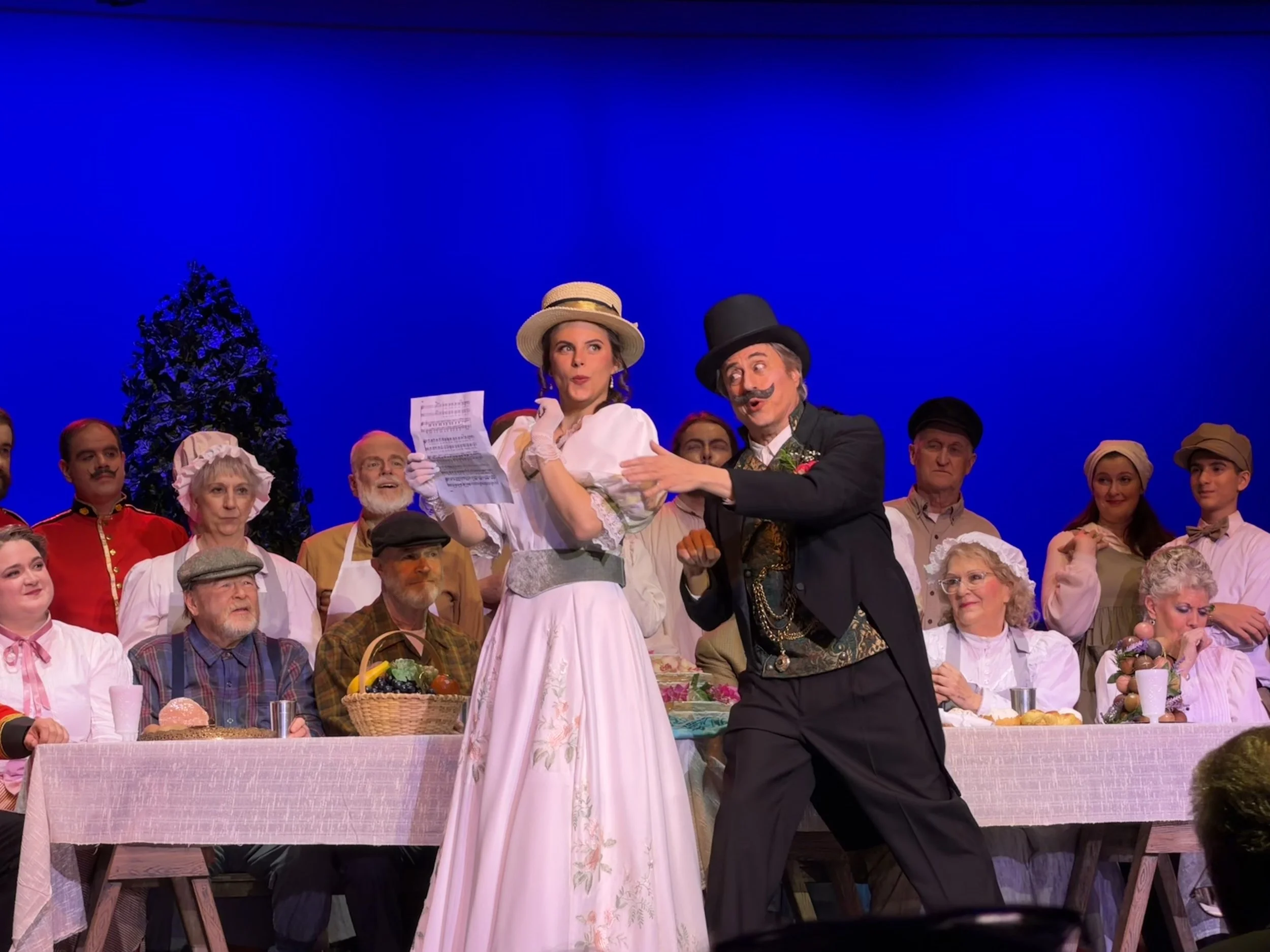 Analiese Pappas (Adina), Rob Ritter (Dulcamara), & company in Donizetti's The Elixir of Love with Victorian Lyric Opera Company (VLOC, 2026)