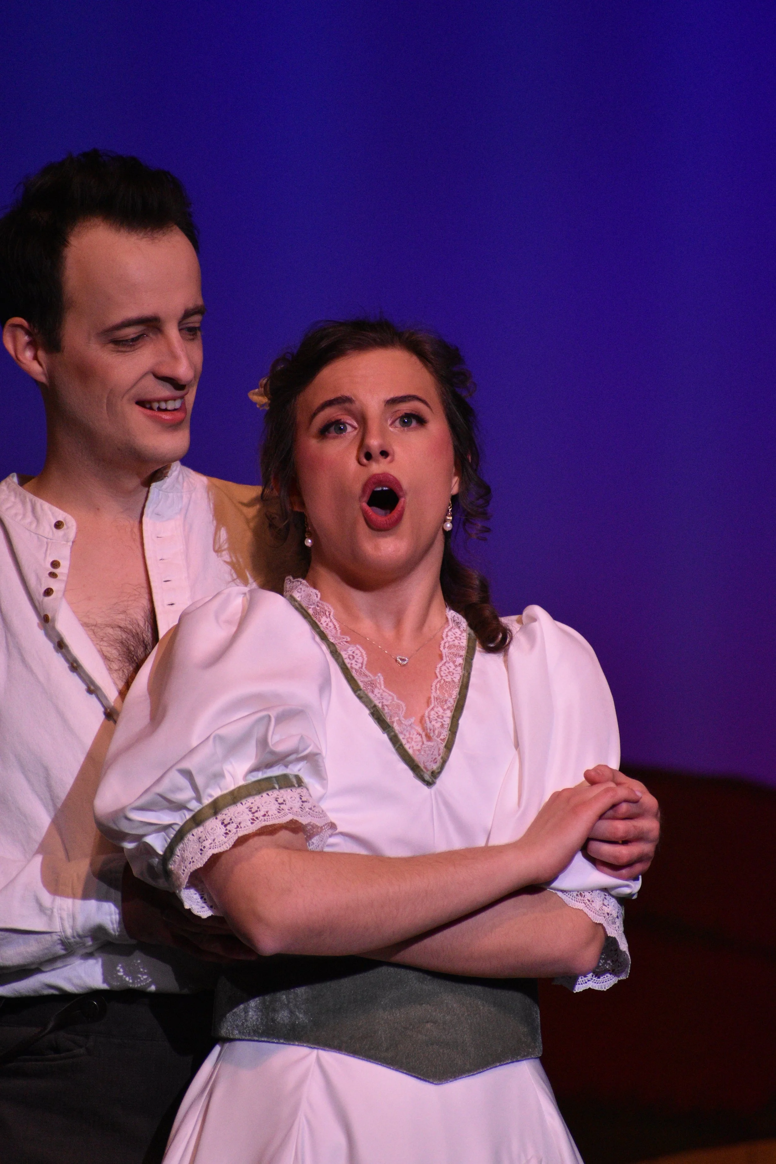 Analiese Pappas (Adina) & Anthony Varner (Nemorino) in The Elixir of Love (VLOC, 2026) - Photo by Katherine M. Rogers