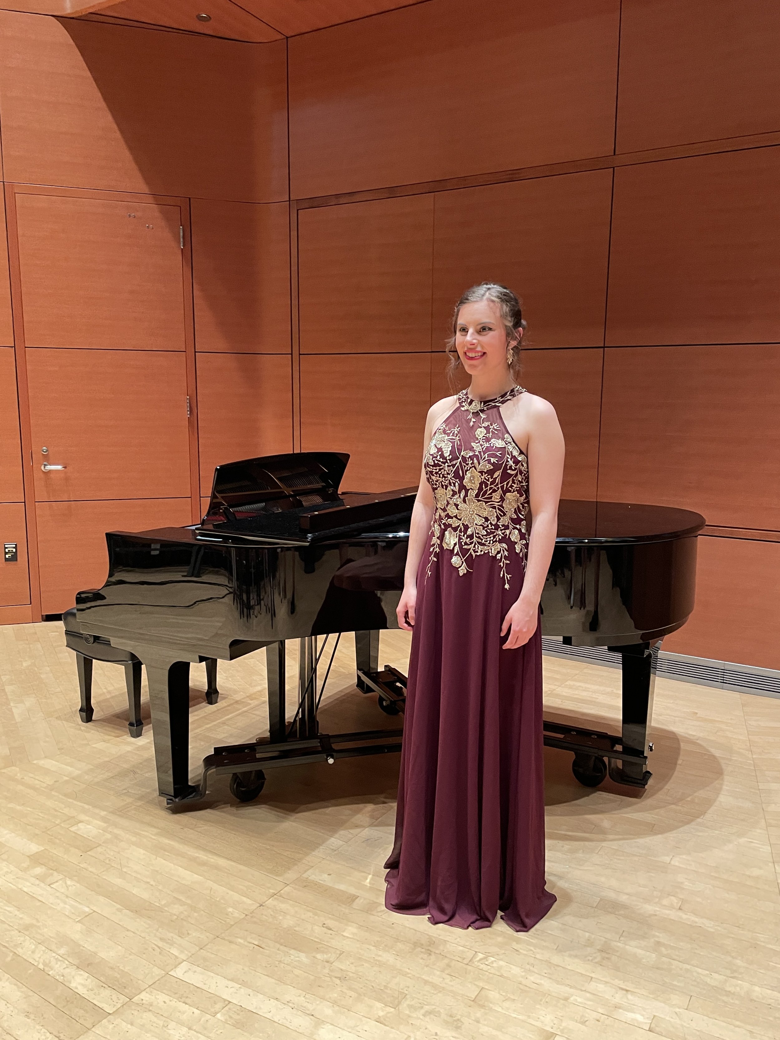 Analiese at her Senior Honors Recital at Northwestern University