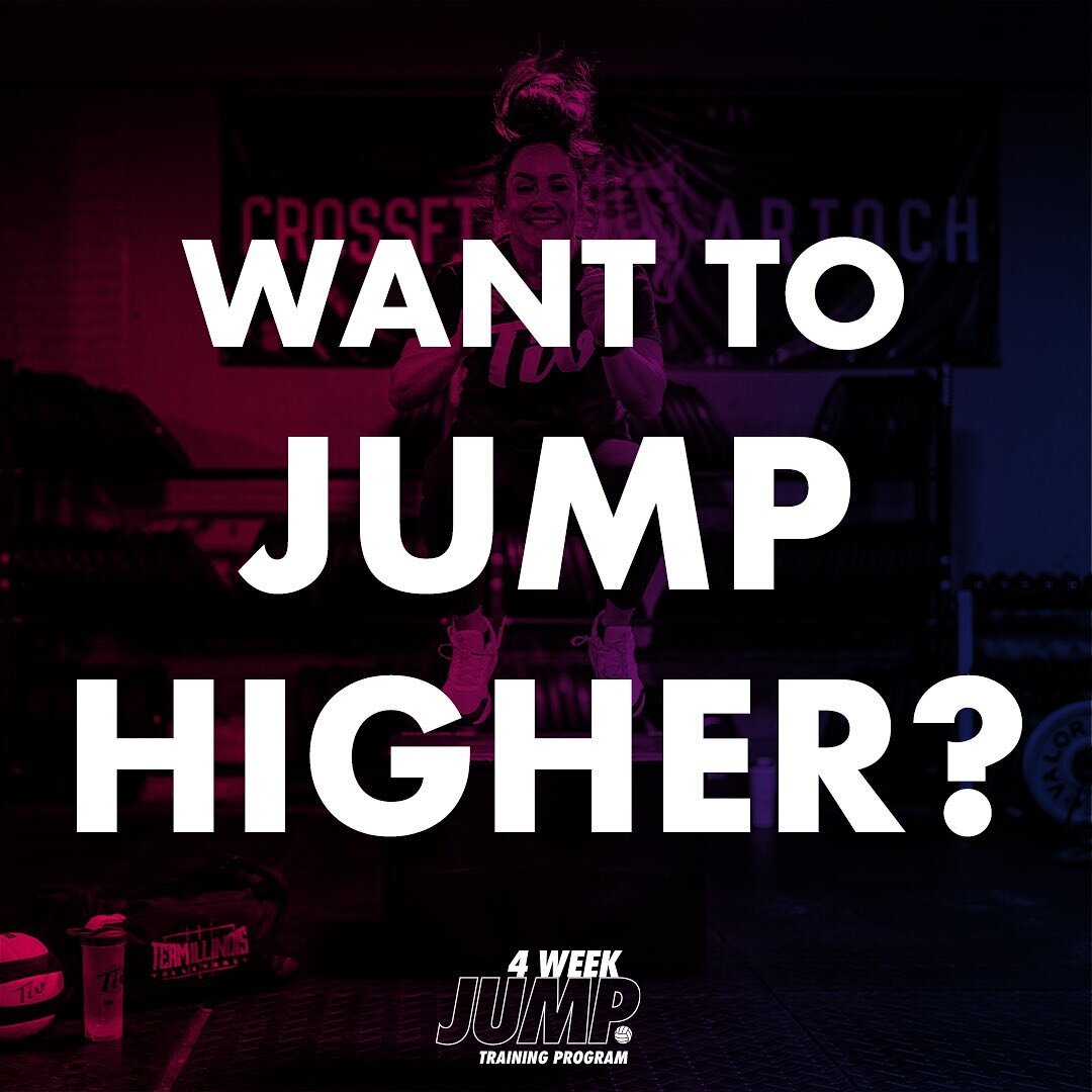 Want to Jump Higher?

We&rsquo;ve put together a 4 week jump training program to help high school volleyball players 

💪 Increase Strength
⚡️ Build Power
🧨 Become Explosive

At Team Illinois Volleyball we want to help athletes improve and perform b
