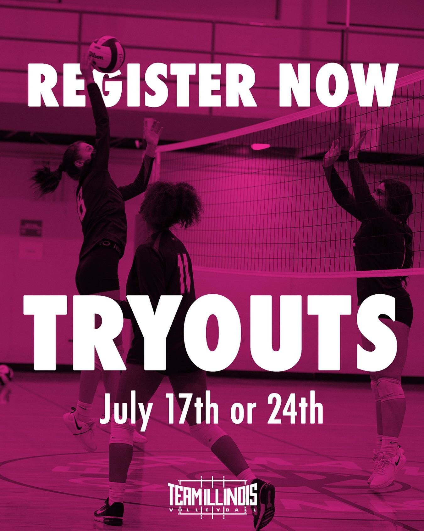 TRYOUTS are here!!!!!

Register for the summer tryouts with Team Illinois Volleyball

Happening on July 17th or 24th

You can attend either day.

Register now at teamillinoisvbc.com/register

LINK IN BIO

#Volleyball #ClubVolleyball #VolleyballClub