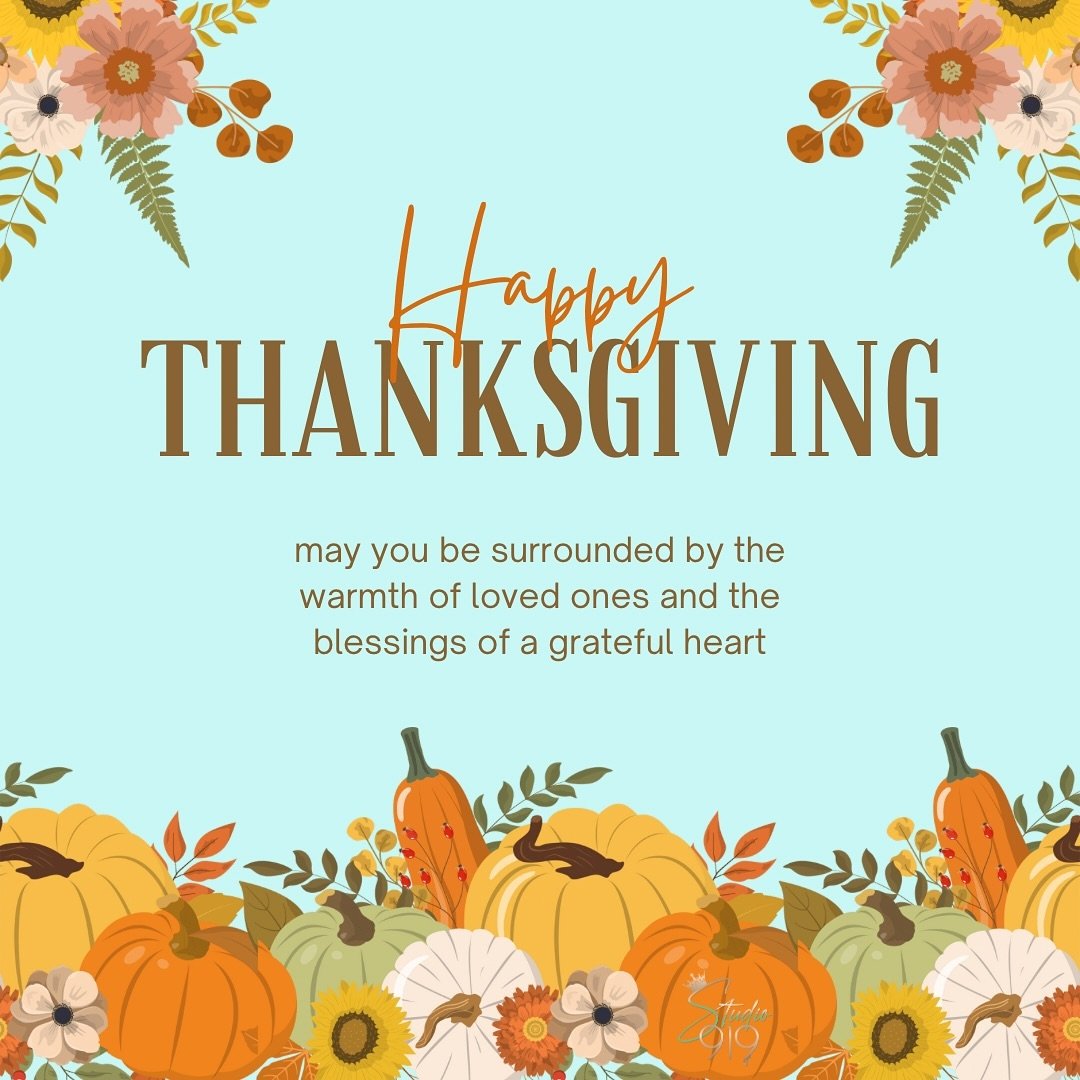 &ldquo;Be thankful for what you have; you&rsquo;ll end up having more. If you concentrate on what you don&rsquo;t have, you will never, ever have enough.&rdquo; - Oprah Winfrey

Happy Thanksgiving 919 Babes 🦃 🍂