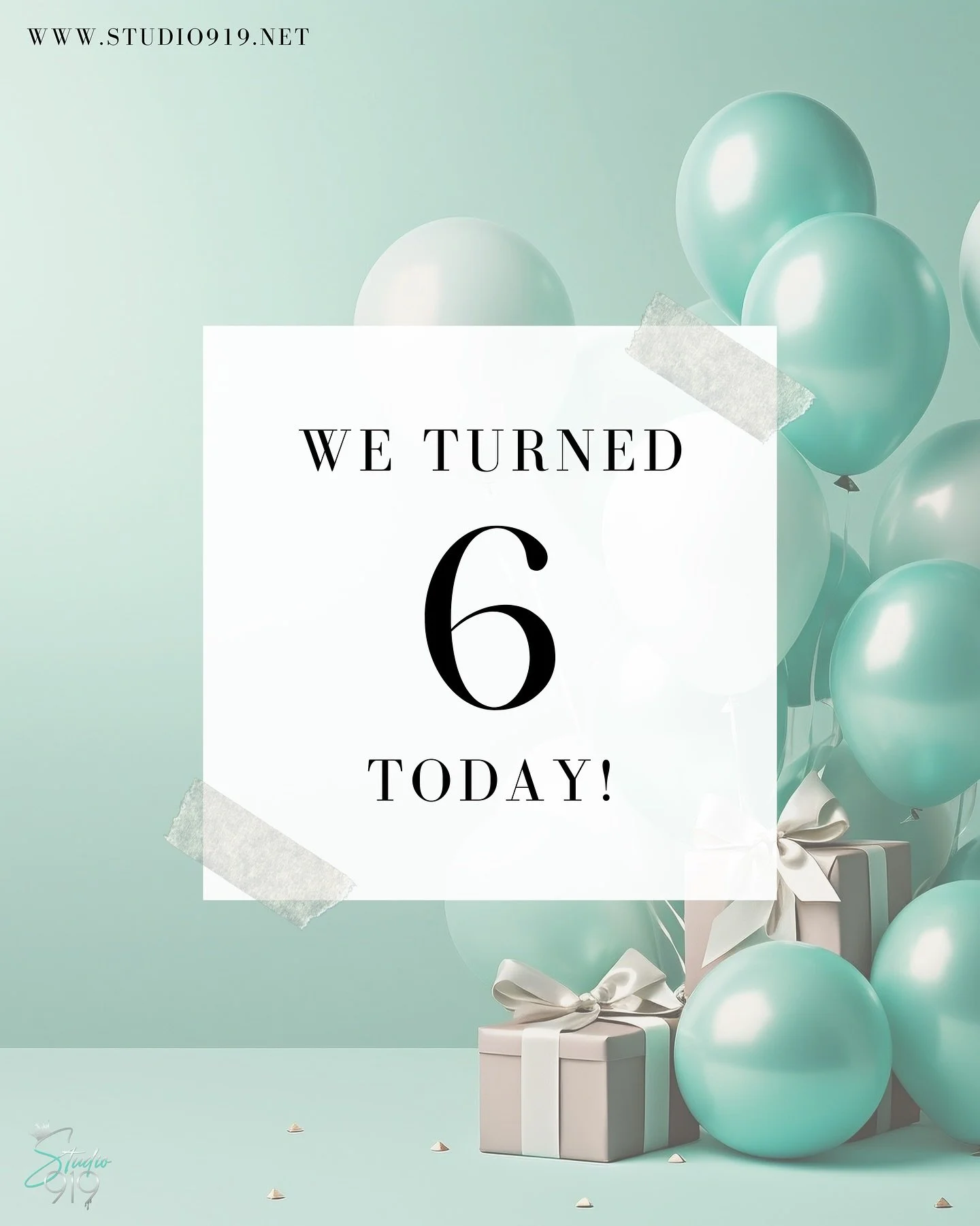 🎉 SIX YEARS?! Somebody Pinch Me! 🥹

Today, Studio 919 Turns 6 Years Old &amp; I&rsquo;m Feeling All the Feels &mdash; Proud, Grateful, &amp; Honestly Still in Shock Sometimes 😭✨

What Started As A Side Part-Time Thing (with a lot of hustle) Has Tu