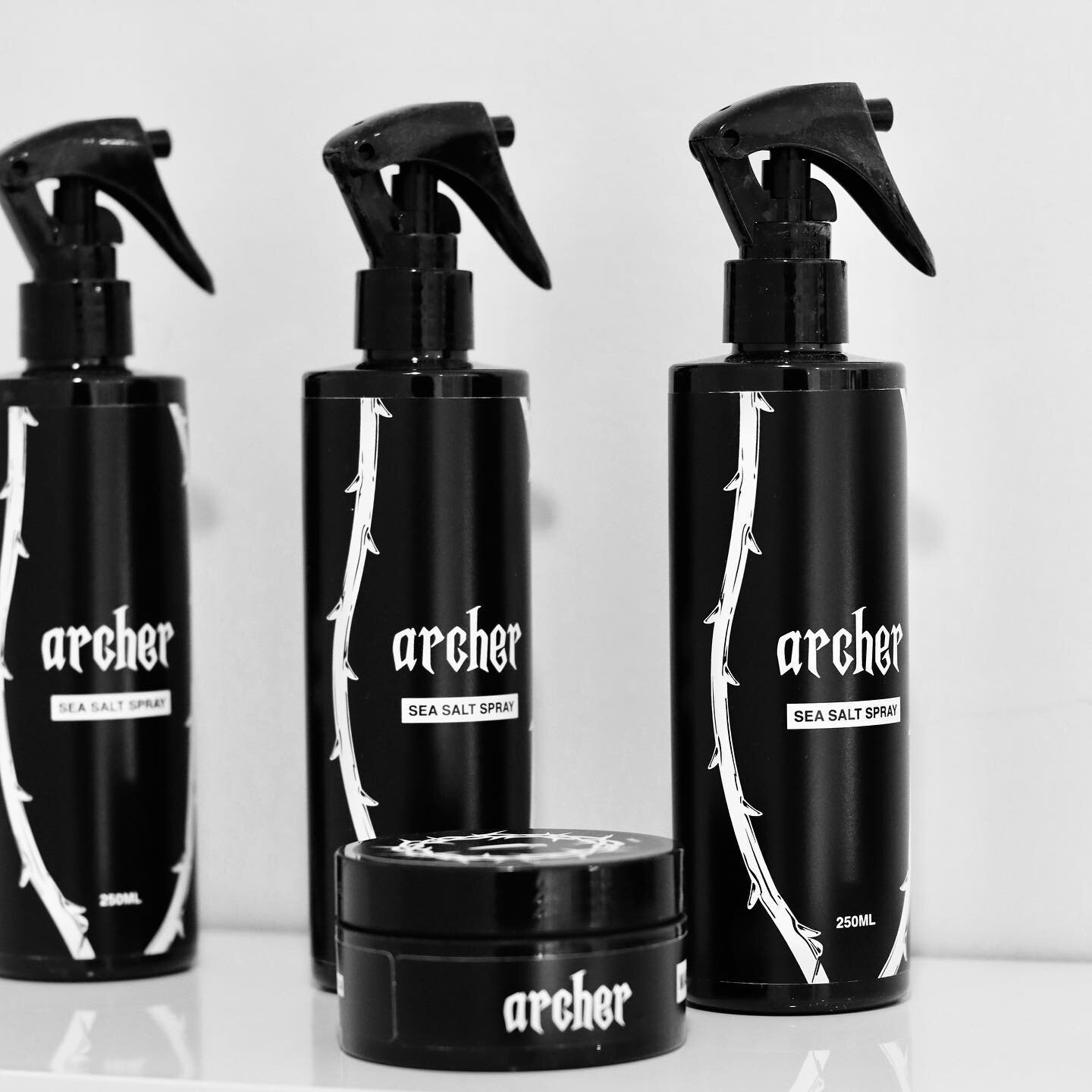 our archer products are a staple in what we do at Bayside Barbers. Our Sea Salt Spray has incredible results with natural feel and hold that&rsquo;s great for textures styles or thinning hair. Our Matte Clay has a great hold and pliable to work into 