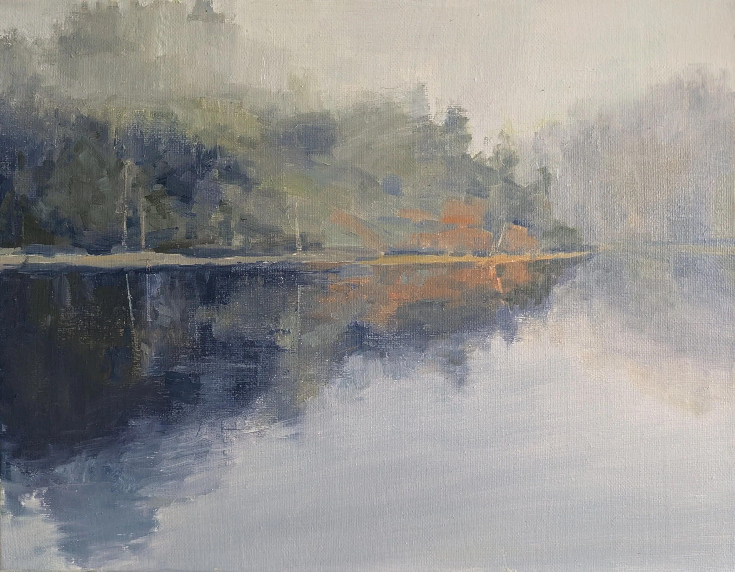 Morning Mist on the Olympic Peninsula l  11x14  l  Oil on canvas  l  $300