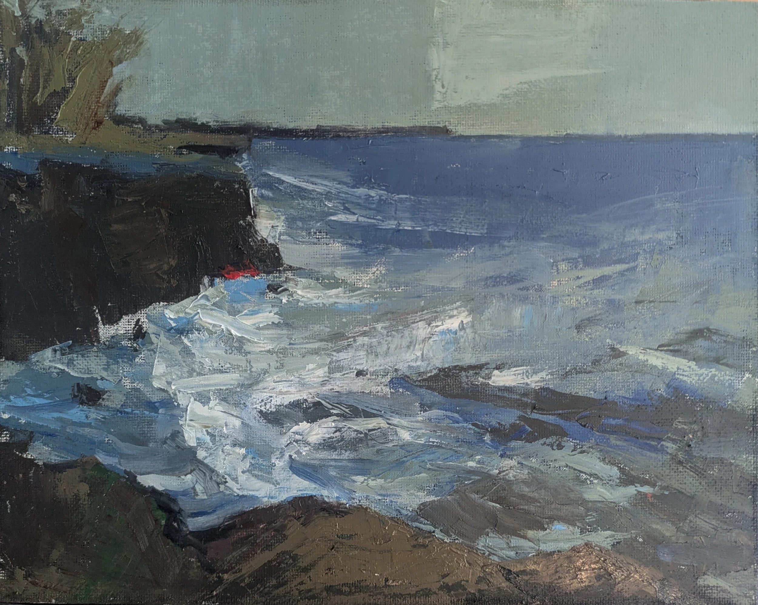 Study for Ravenous Sea  l  9x12  l  Oil  l  Framed  l  $180