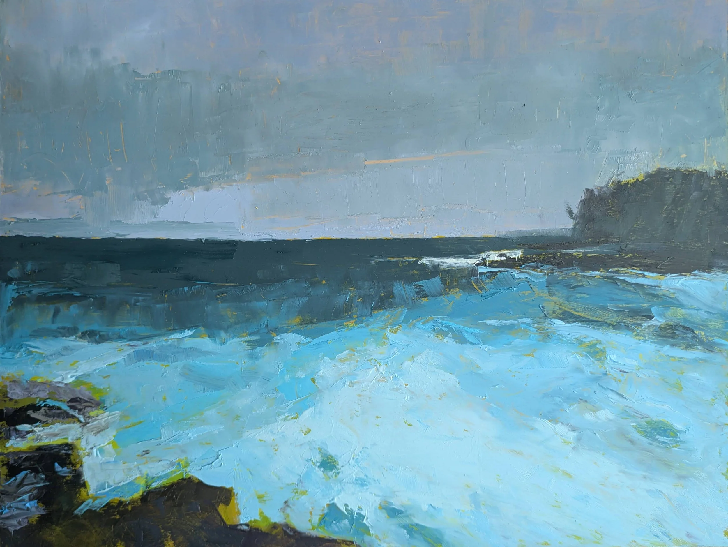 Turquoise Sea  l  9x12  l  Oil  l  Framed  l  $350