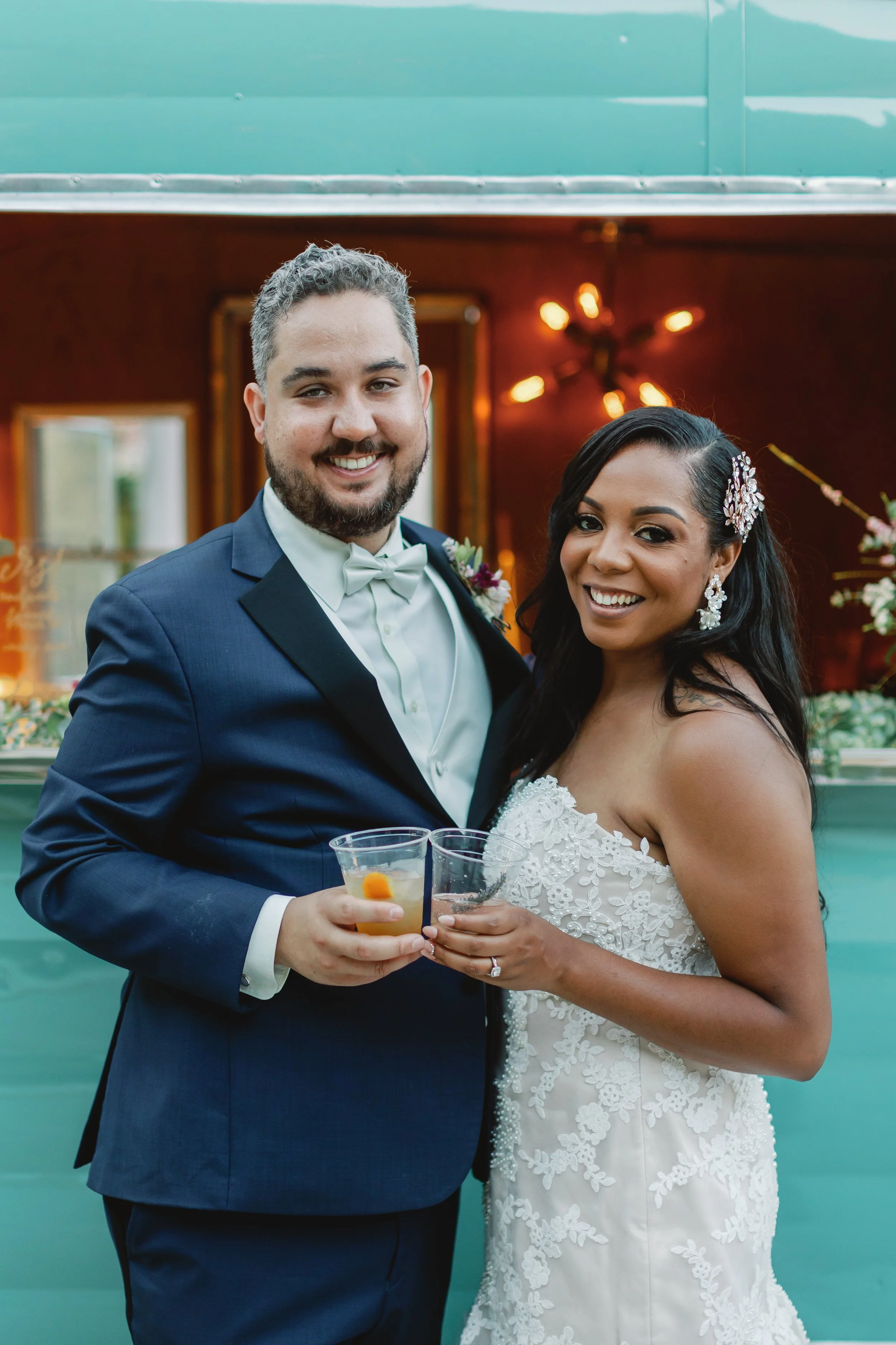 An eclectic Los Angeles boho industrial wedding in a furniture store 