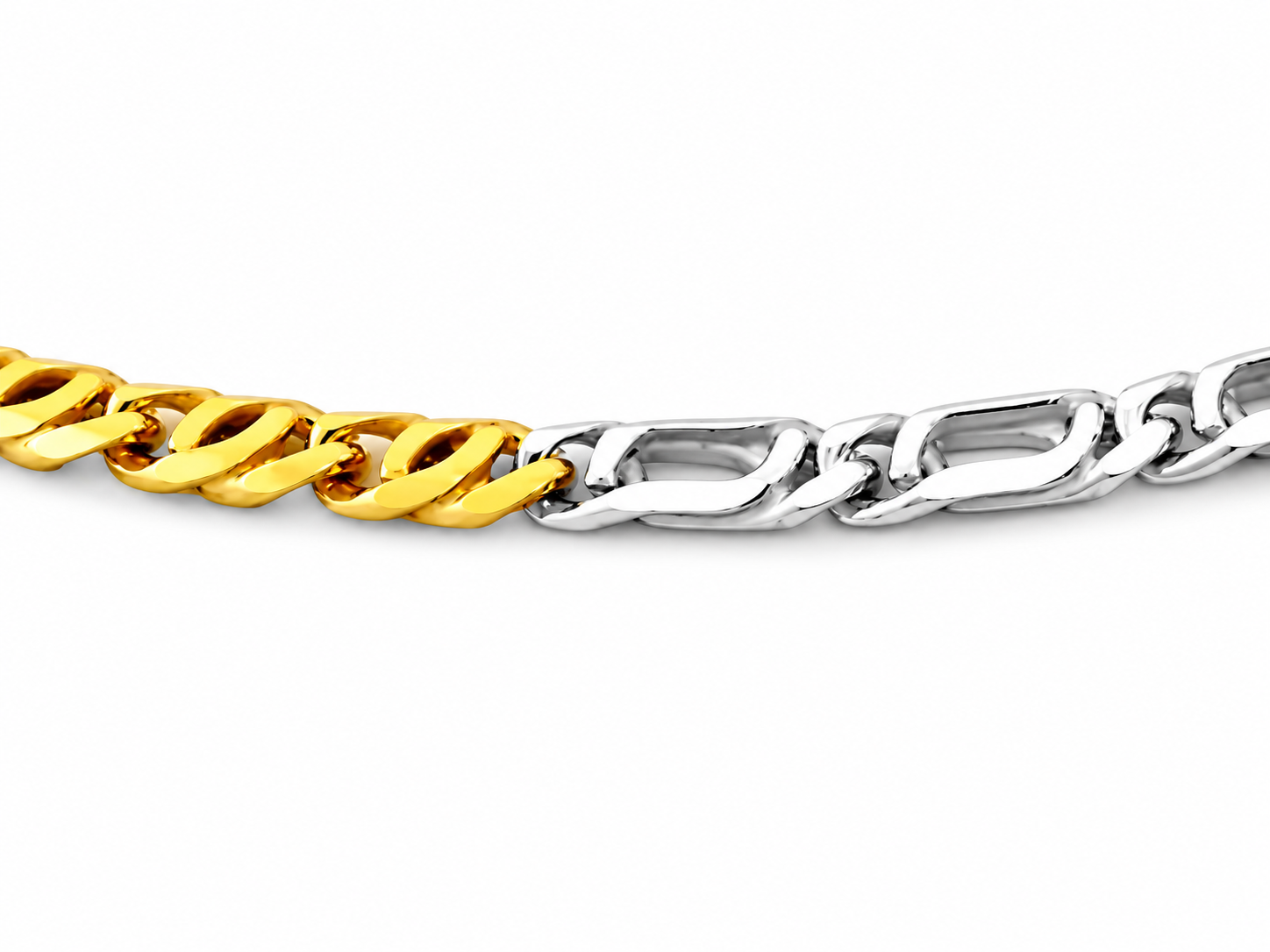 Italian 9ct Two-Tone Gold Birdseye Link Chain