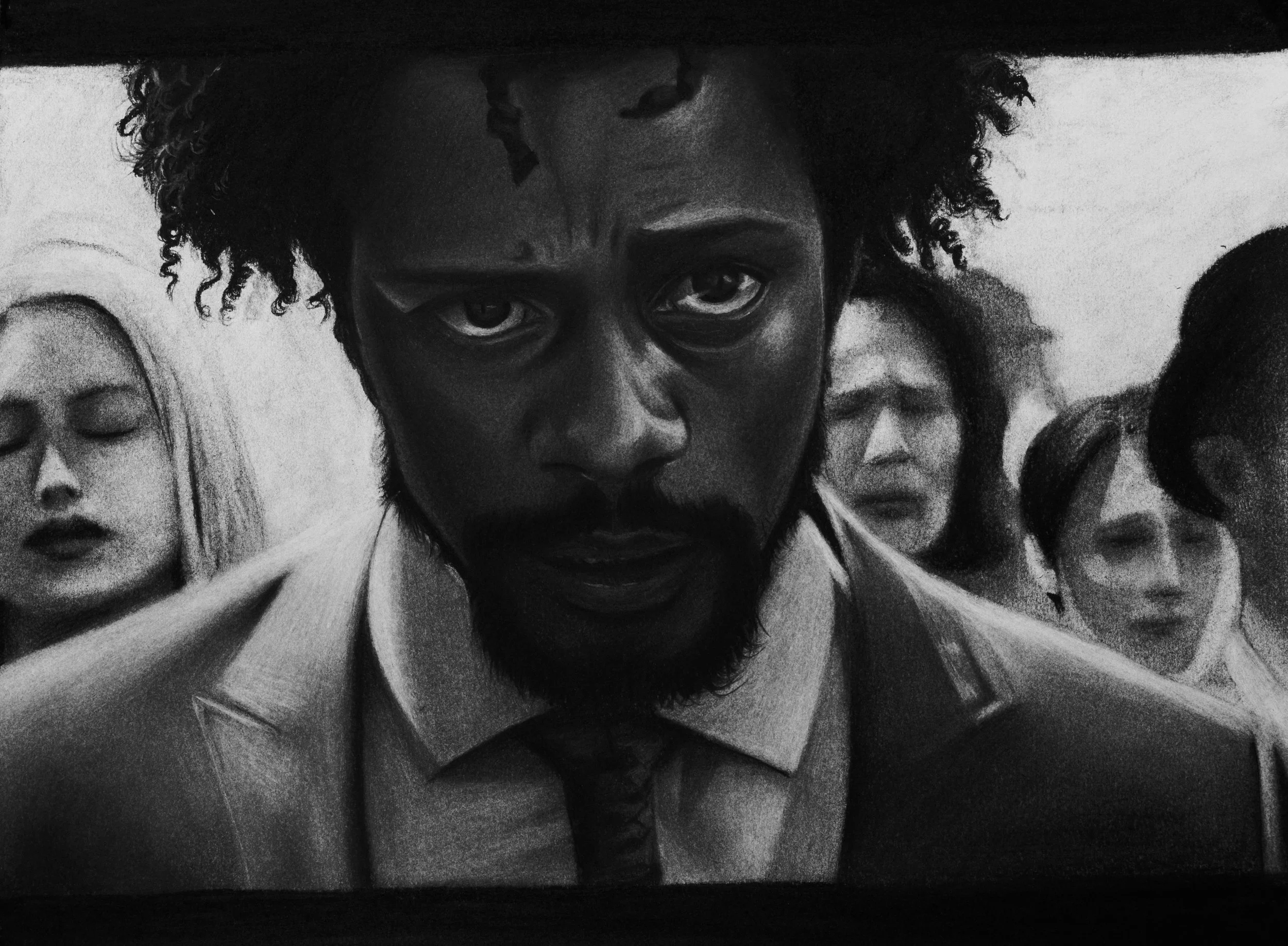 'Sorry to Bother You'
12 x 9 in.
Charcoal on paper