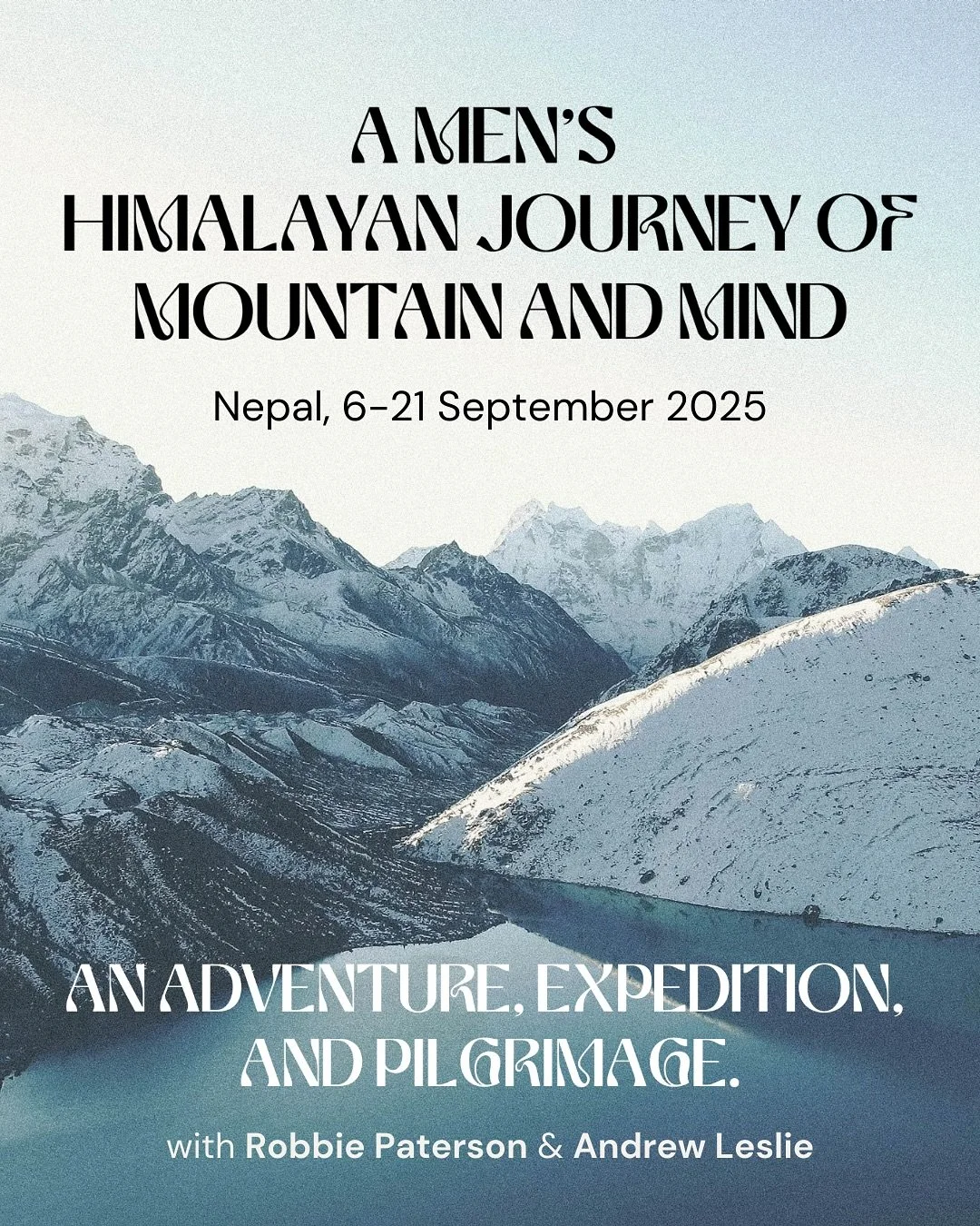 To the men who know there is more to life.

This one is for you.

Myself and @andrewjleslie have teamed up bringing our passions and mission together to create something unique and mind-body-soul expanding. 

A 14-day adventure of a lifetime that wil