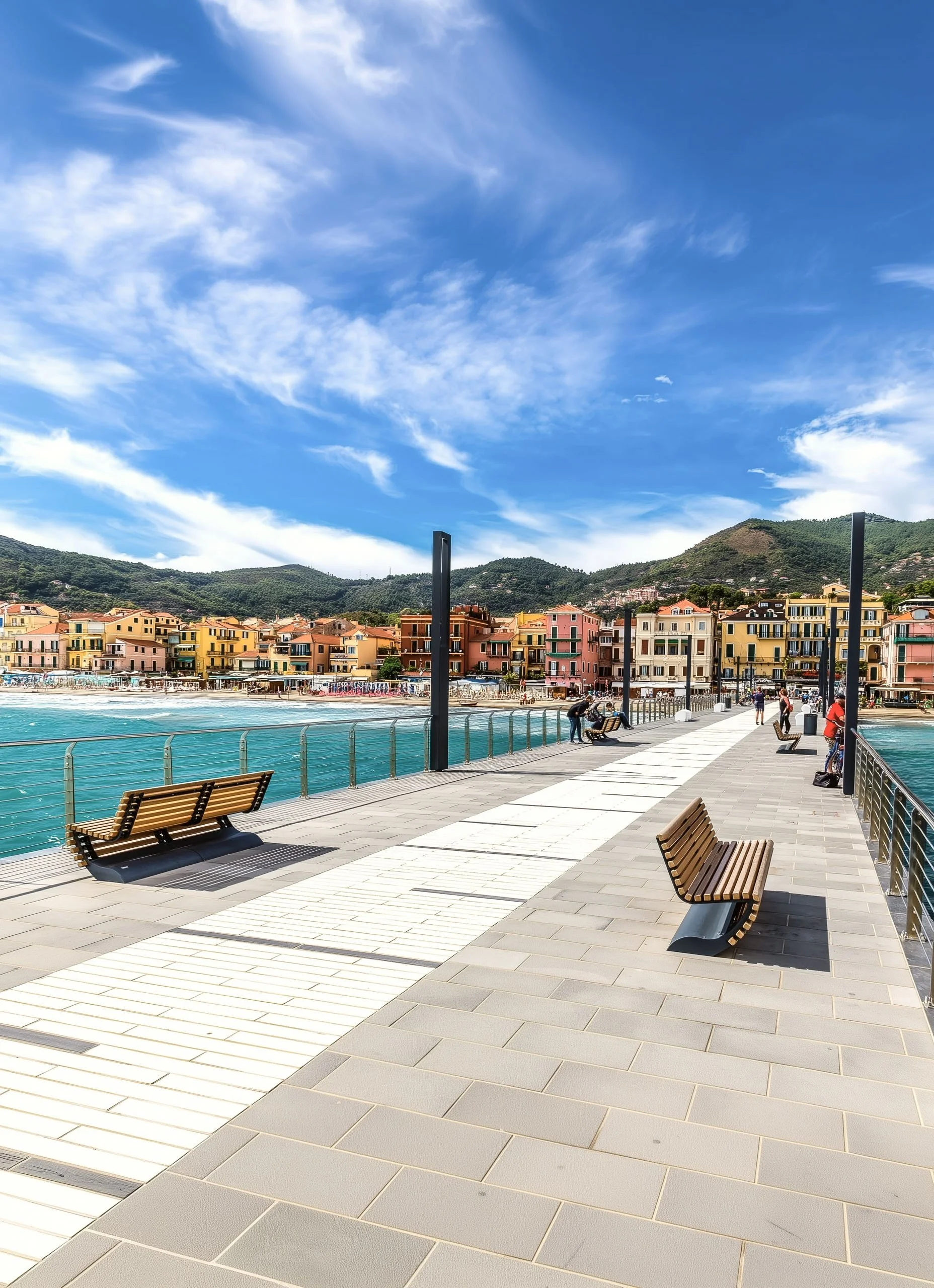 Urban furniture in Alassio, Italy