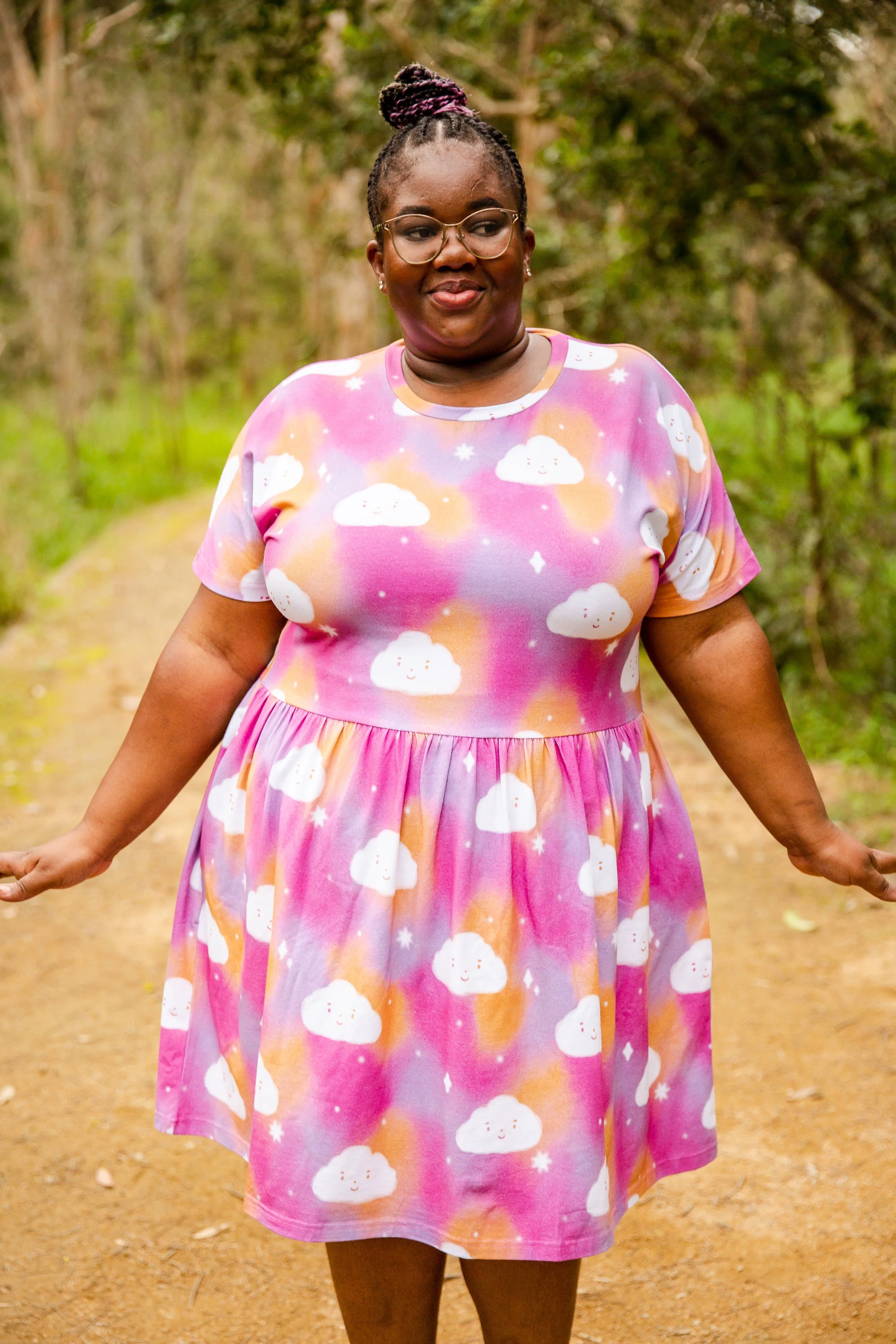 sunset dreams - cloud smock dress