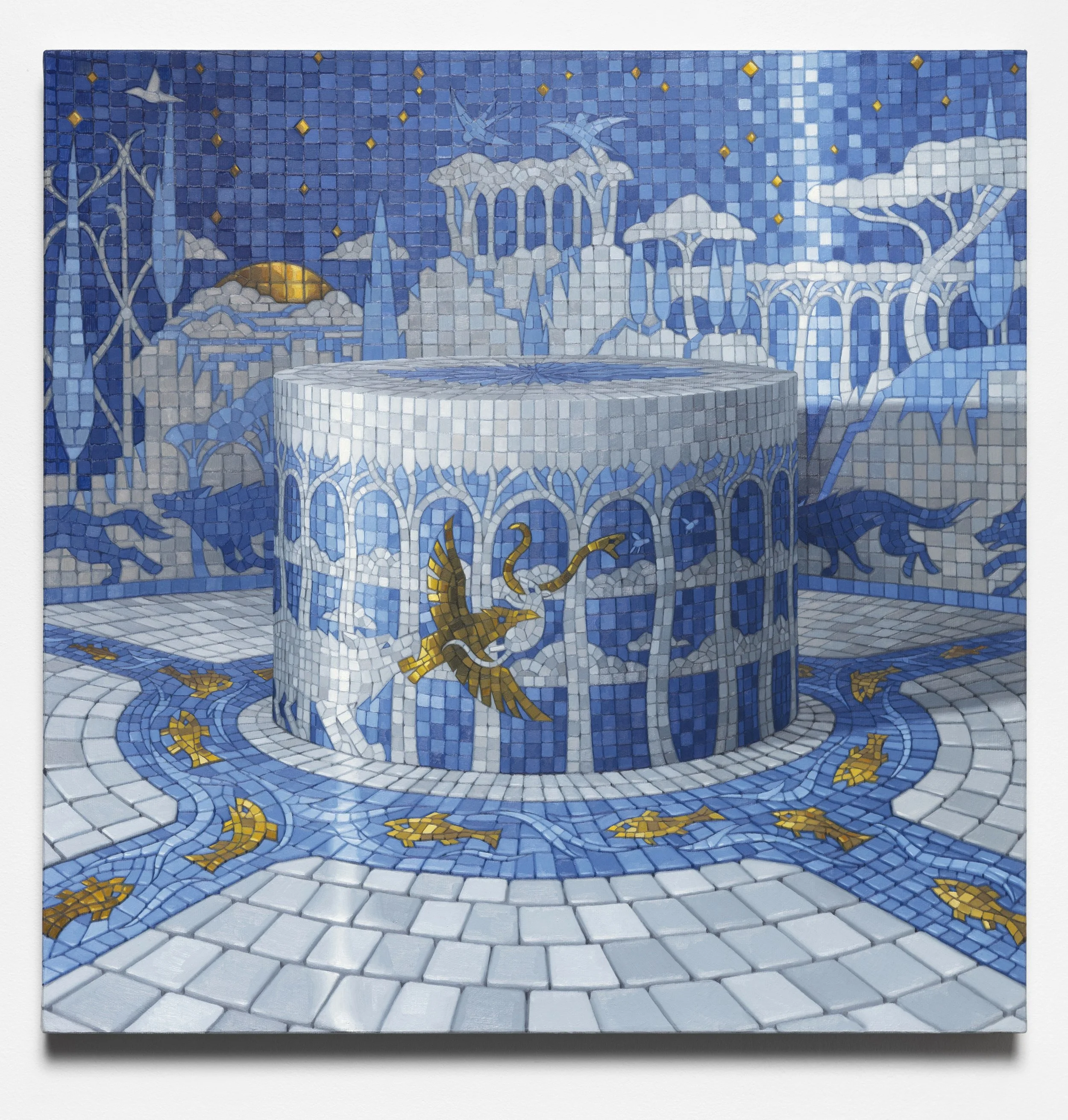   Pixel (Aeternus) , 2023, 50x50cm, oil on canvas.  Photo: Tor Simen Ulstein/Kunstdok 