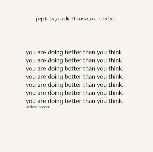 You Are Doing Your Best