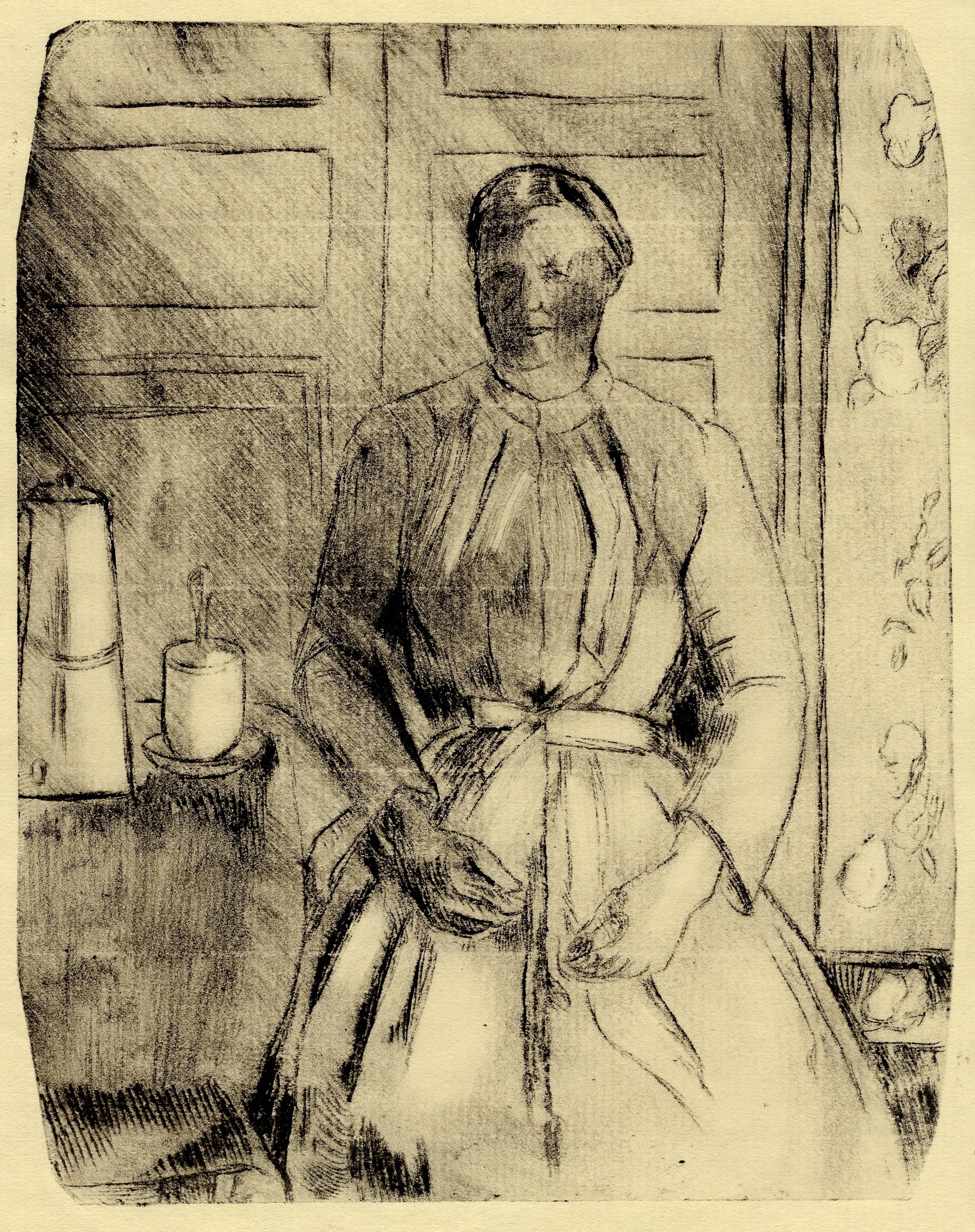 After Cezanne 'Woman with a Coffee Pot' 17.3x13.6.JPG