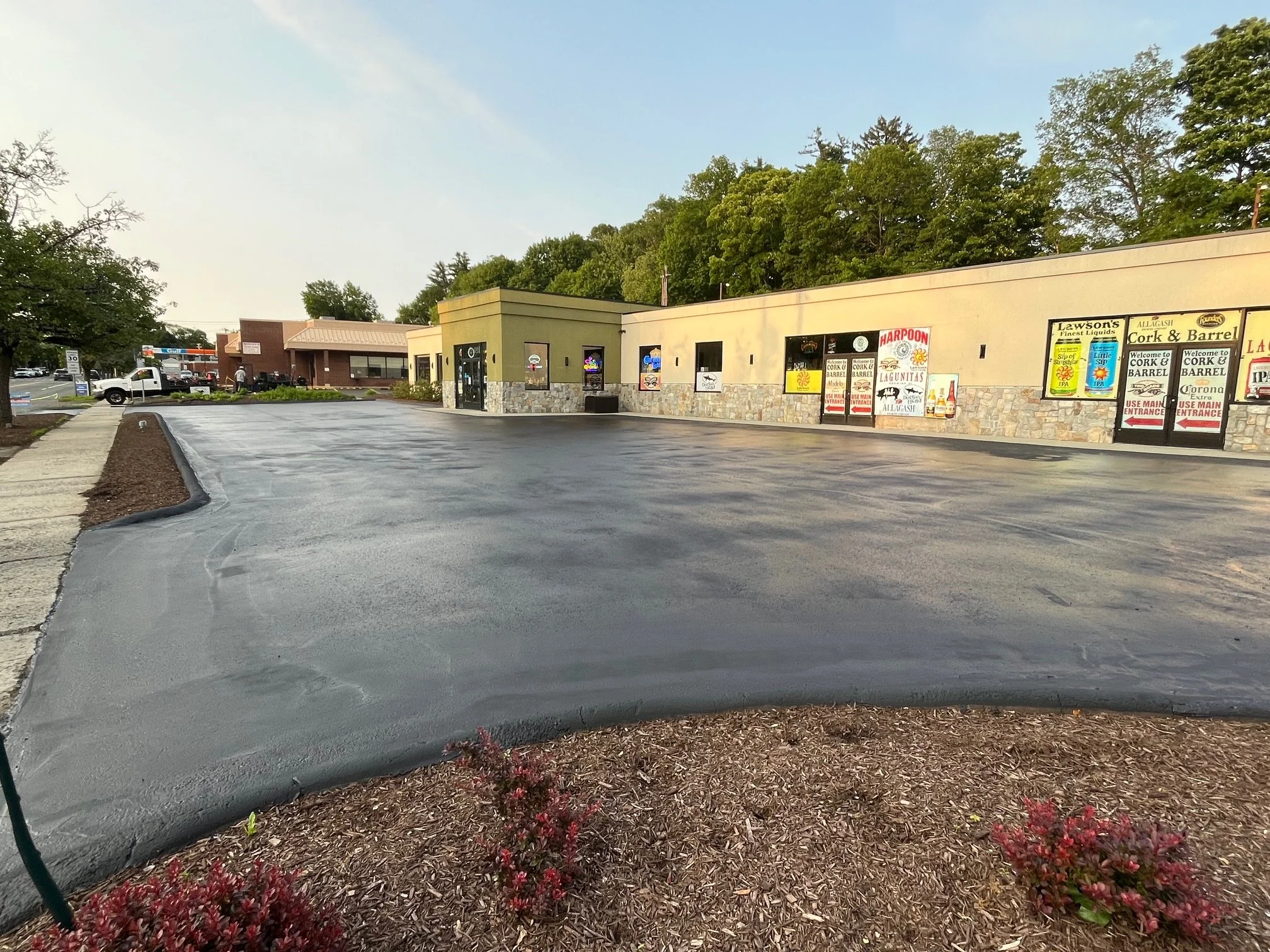 Hamden sealcoating, a repeat customer, at Cork & Barrel on June 1, 2025