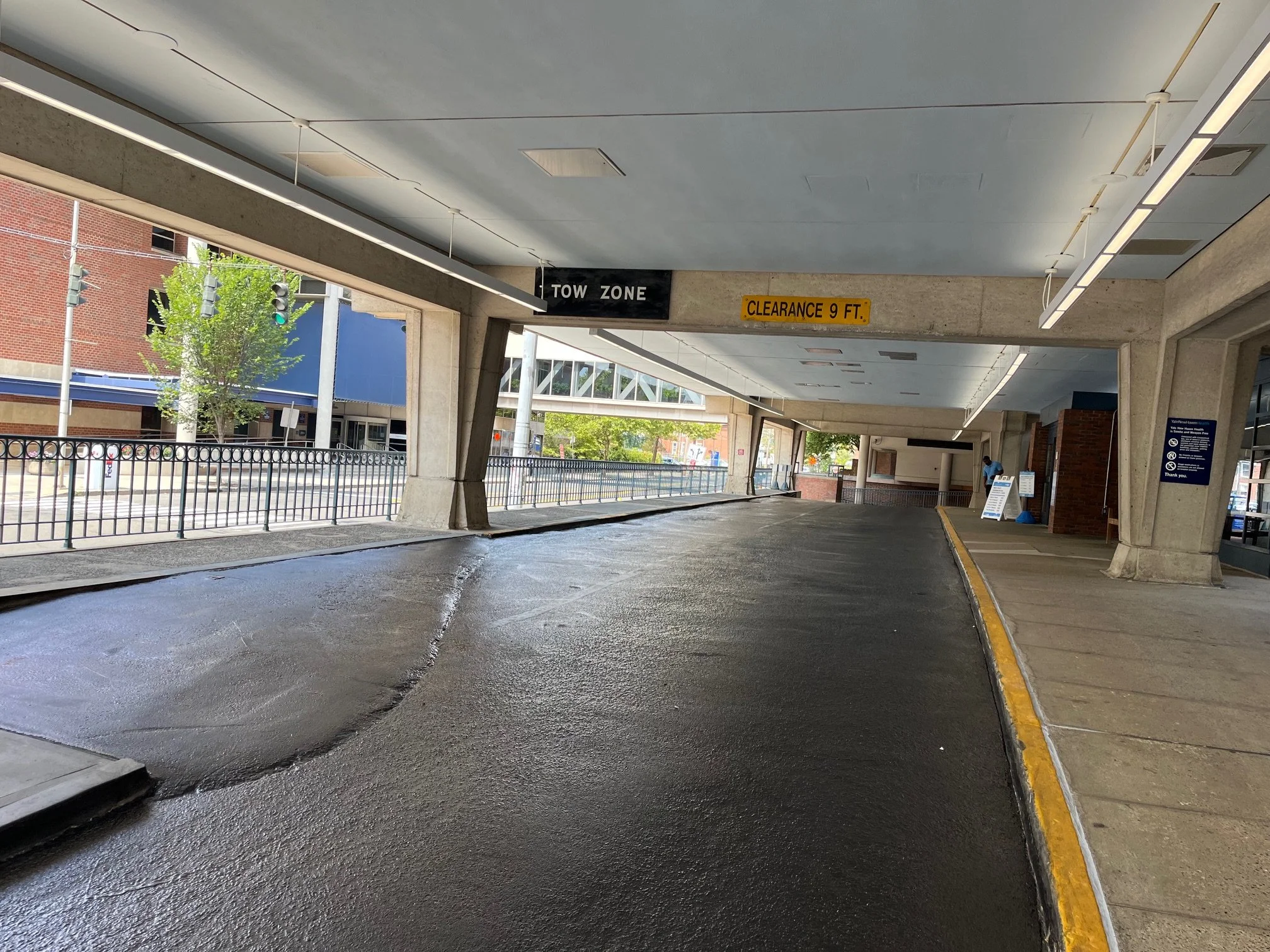 Sealcoating done at Yale Hospital in New Haven on Aug. 16, 2025