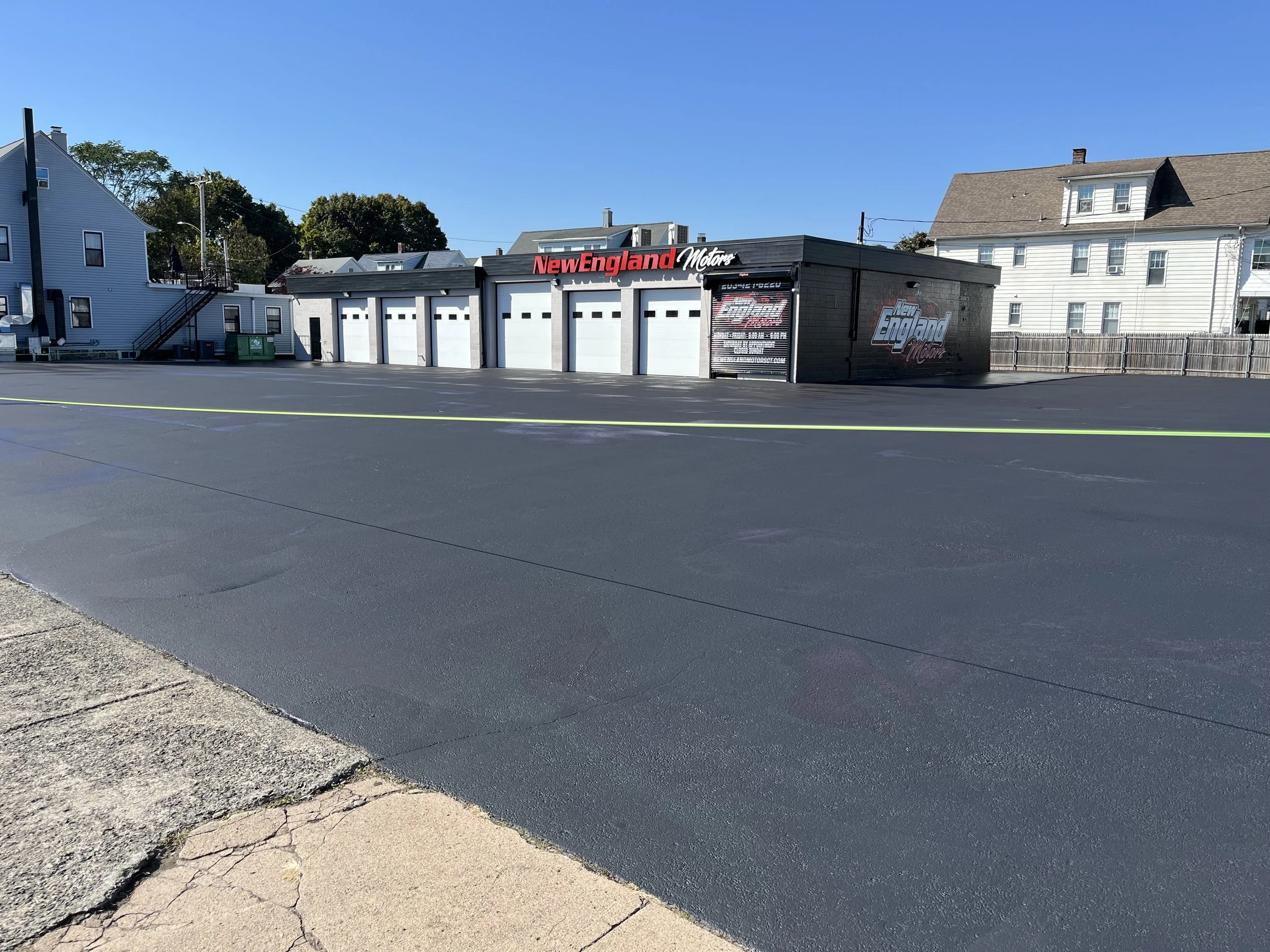 Sealcoating done at New England Motors in Hamden on Oct. 4, 2025