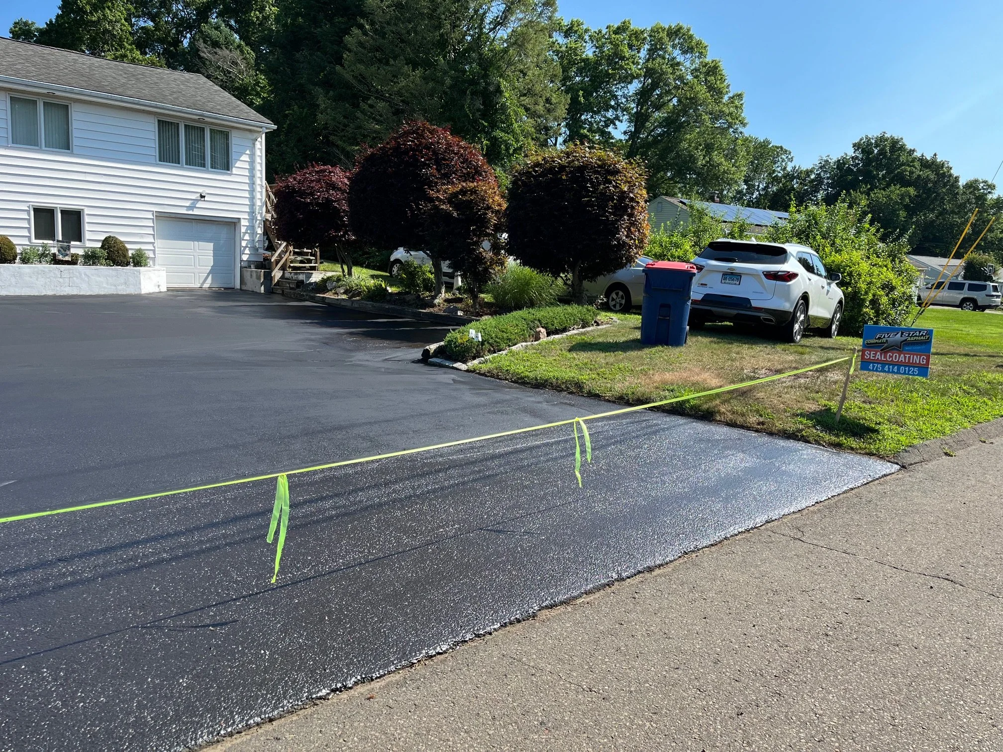 Orange sealcoating done July 19, 2024