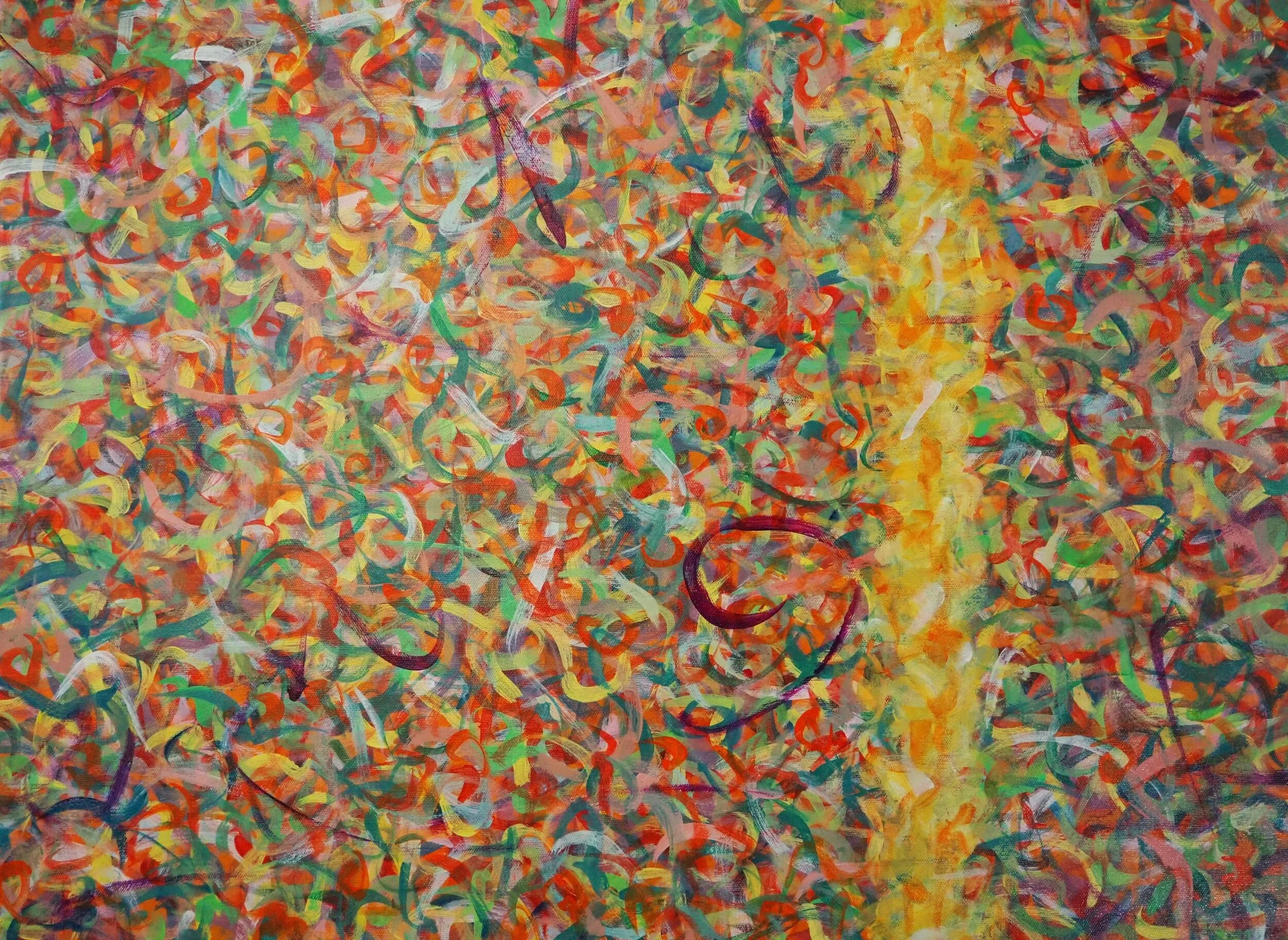 "Serenity" -- 22"x30", acrylics on stretched canvas, June of 2020 for a suggested payment amount of $200