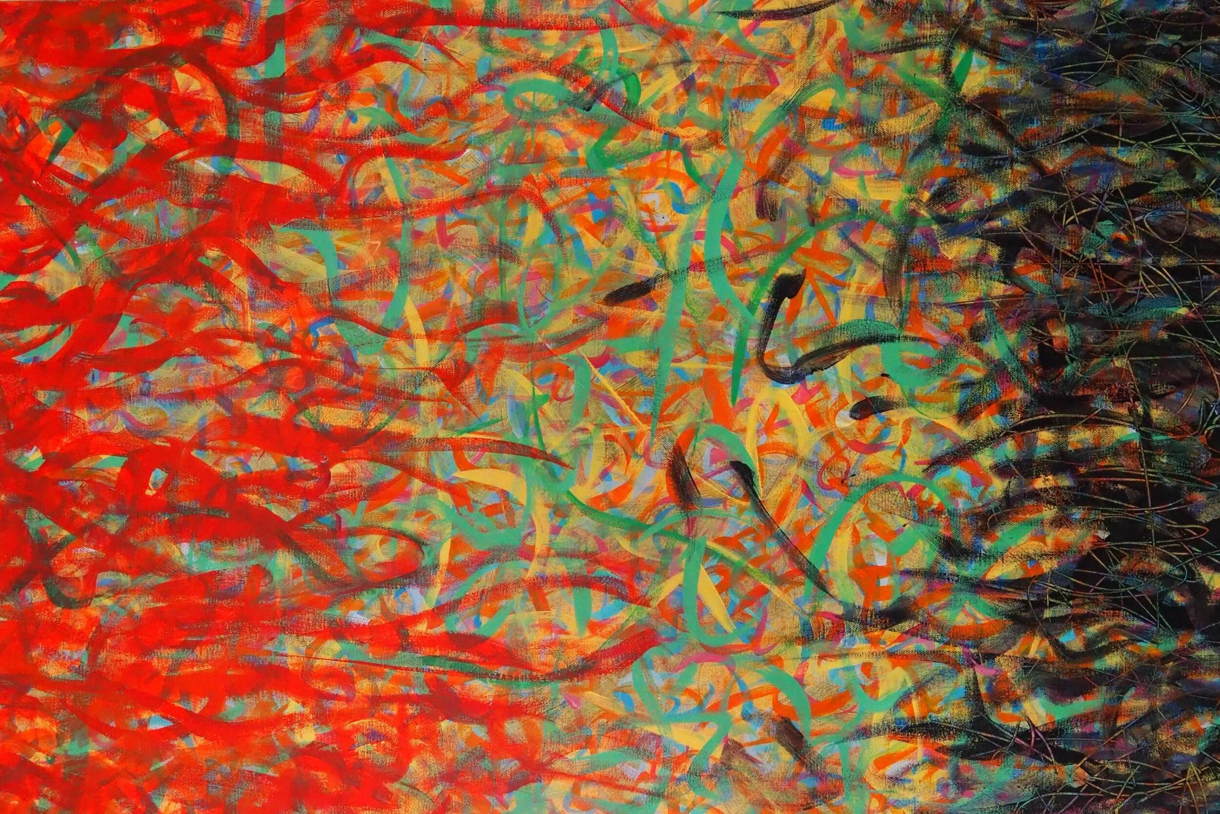 "Death Do Us Part" -- 36"x24", acrylics on canvas, July of 2020; not available