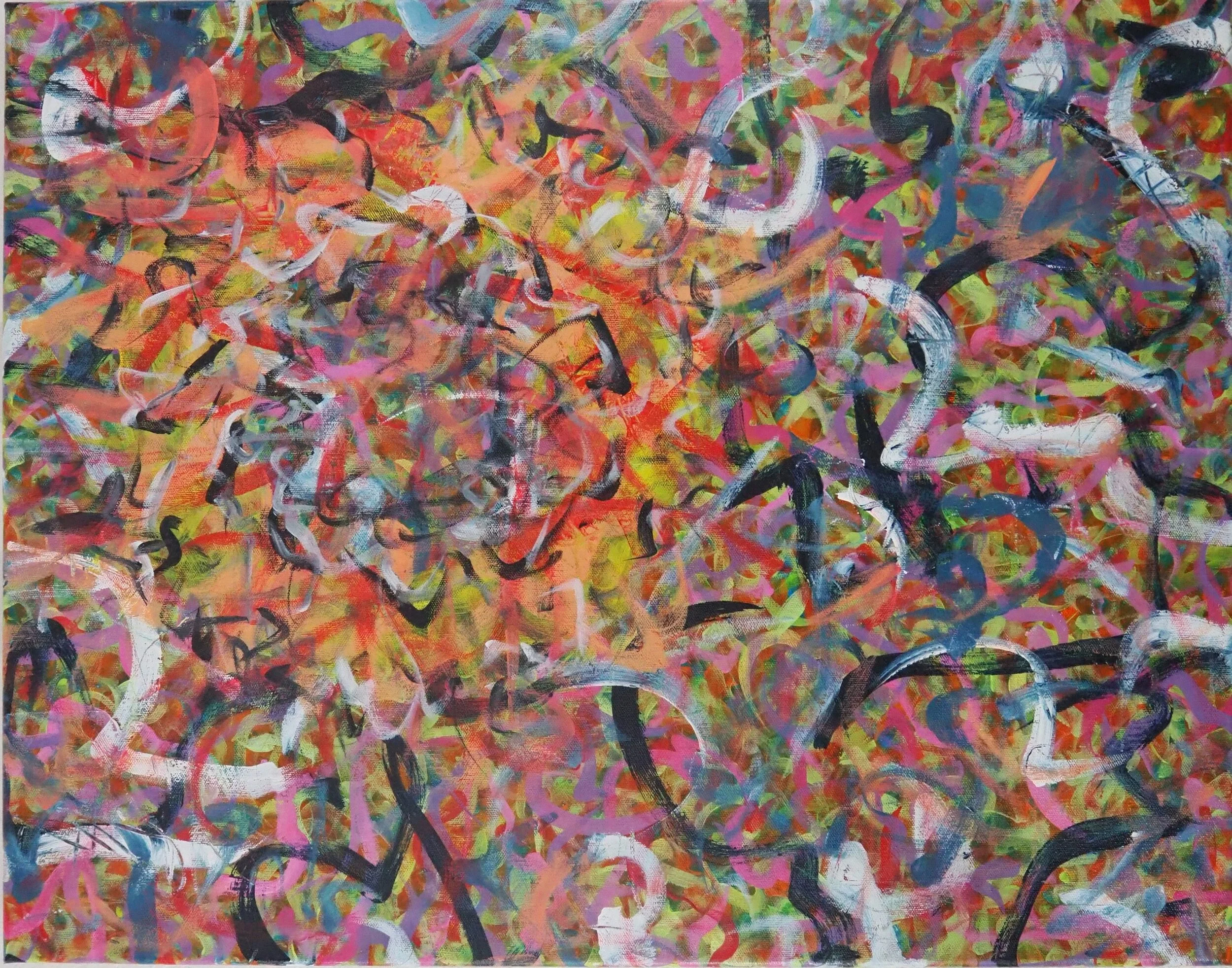 "Covid Juneteenth" -- 28"x22", acrylics on stretched canvas, June of 2020; for a suggested payment amount of $200