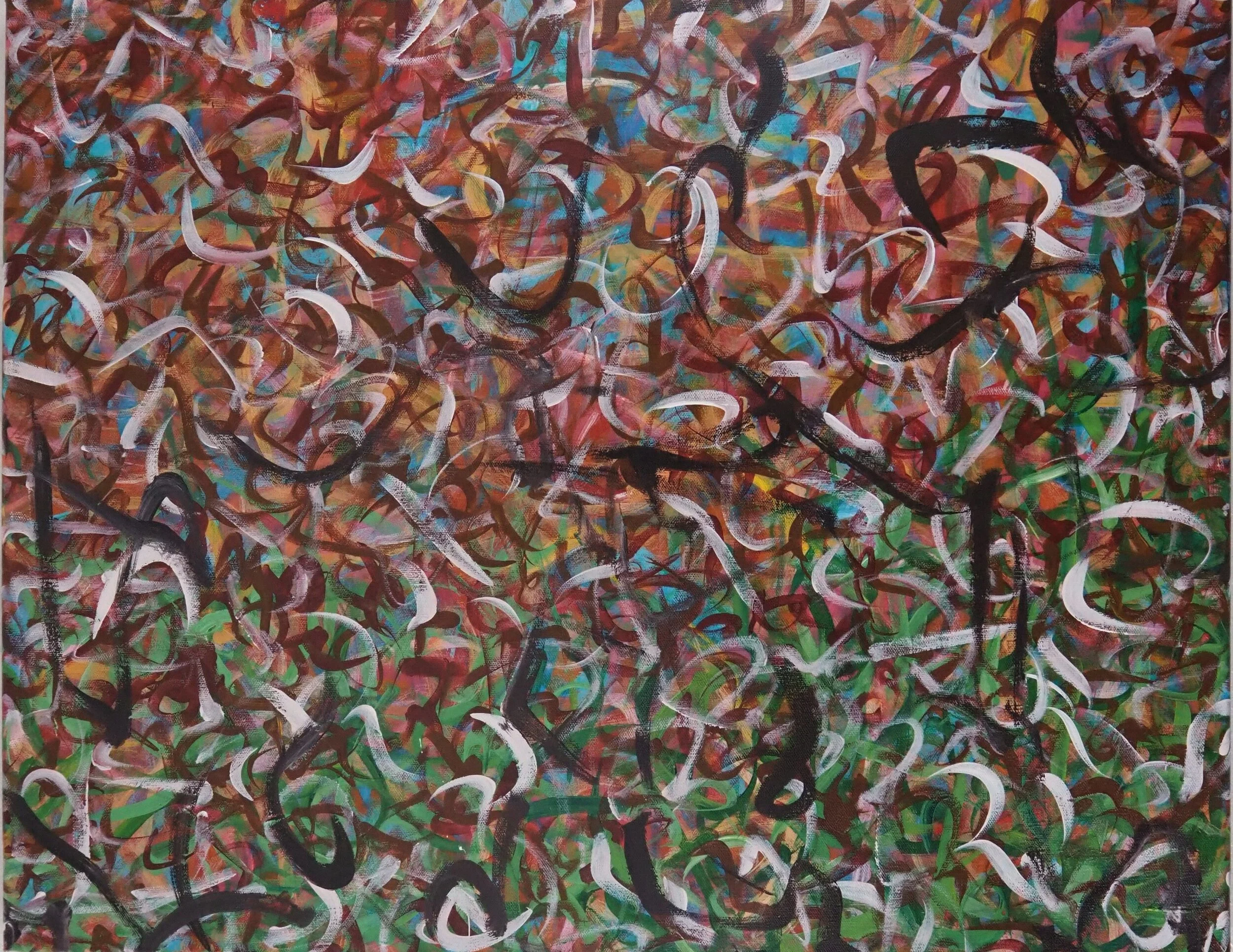 "Natural Order" -- 28"x22", acrylics on stretched canvas, July of 2020; for a suggested payment amount of $200