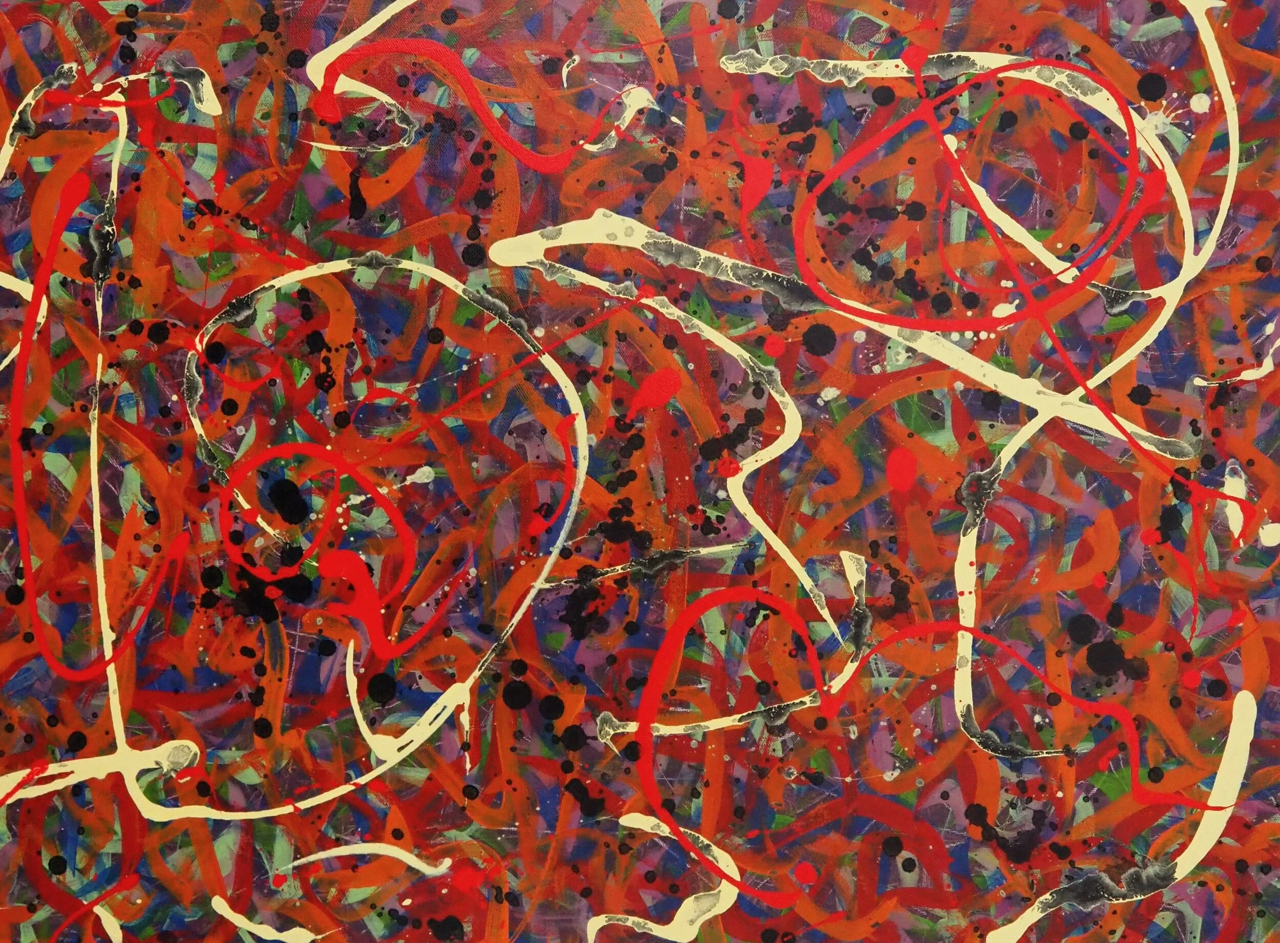 "Elocution", acrylics on stretched canvas, 22"x30", February of 2021; for a suggested payment amount of $200