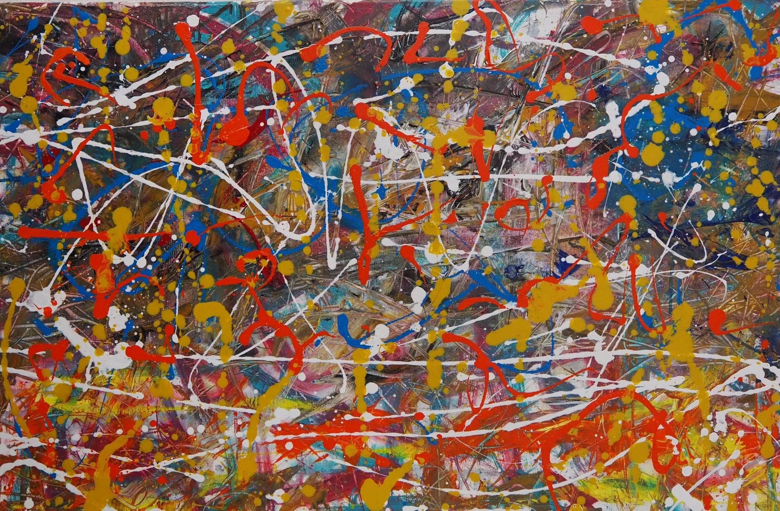 "ElTon, Call Home", acrylics on stretched canvas, 36"x24", November of 2020; for a suggested donation amount of $250