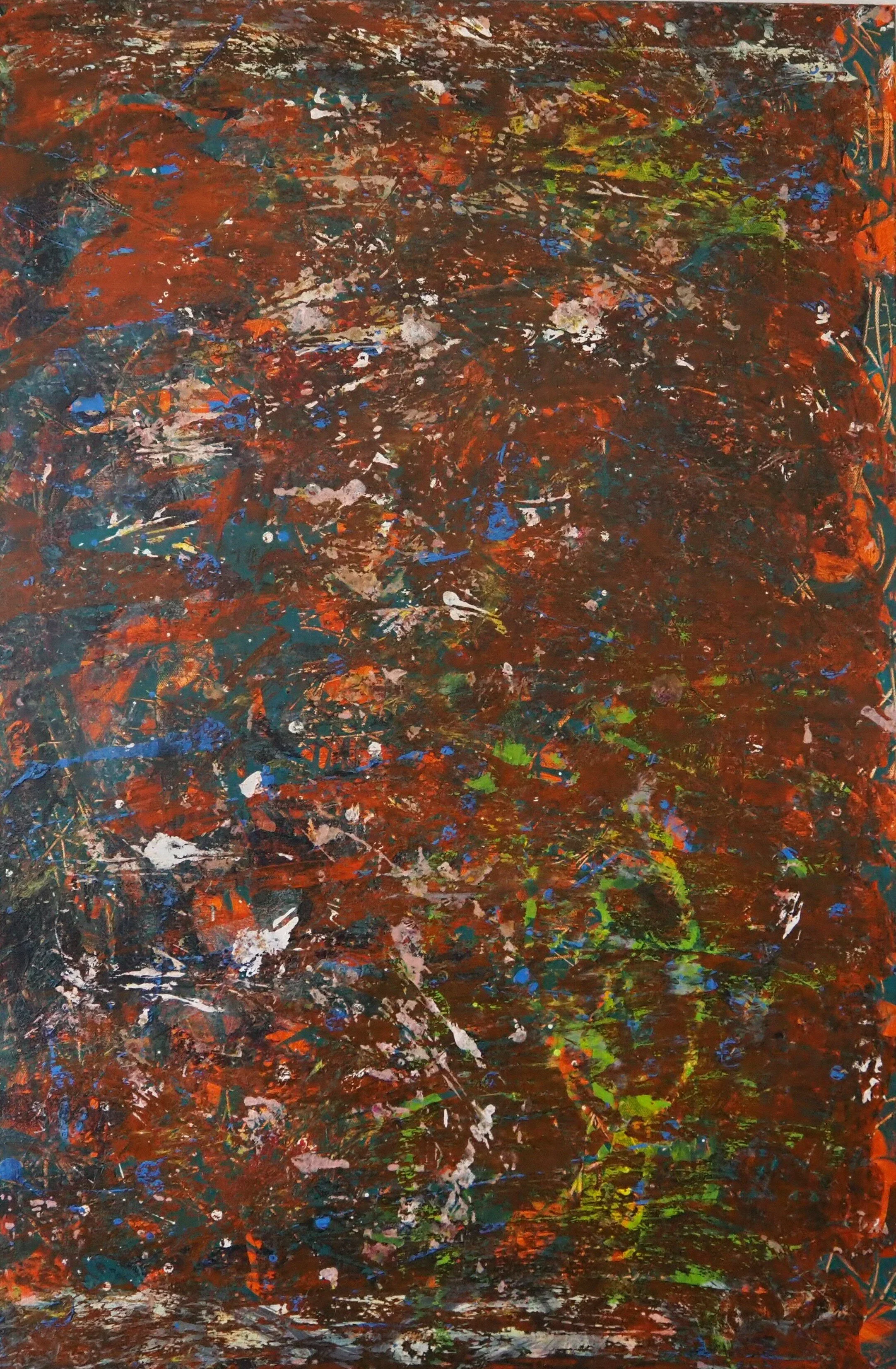 "KTXA Homie Calling Roswell, Come in, RZBoi", 24"x36", mixed media on stretched canvas, August of 2020; for a suggested donation amount of $250
