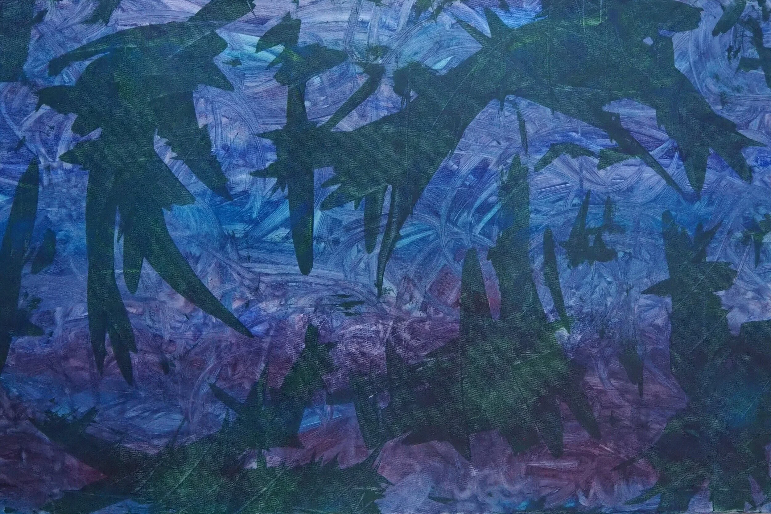 "Subaquatica", acrylics on stretched canvas, 36"x24", July of 2020; for a suggested donation amount of $250