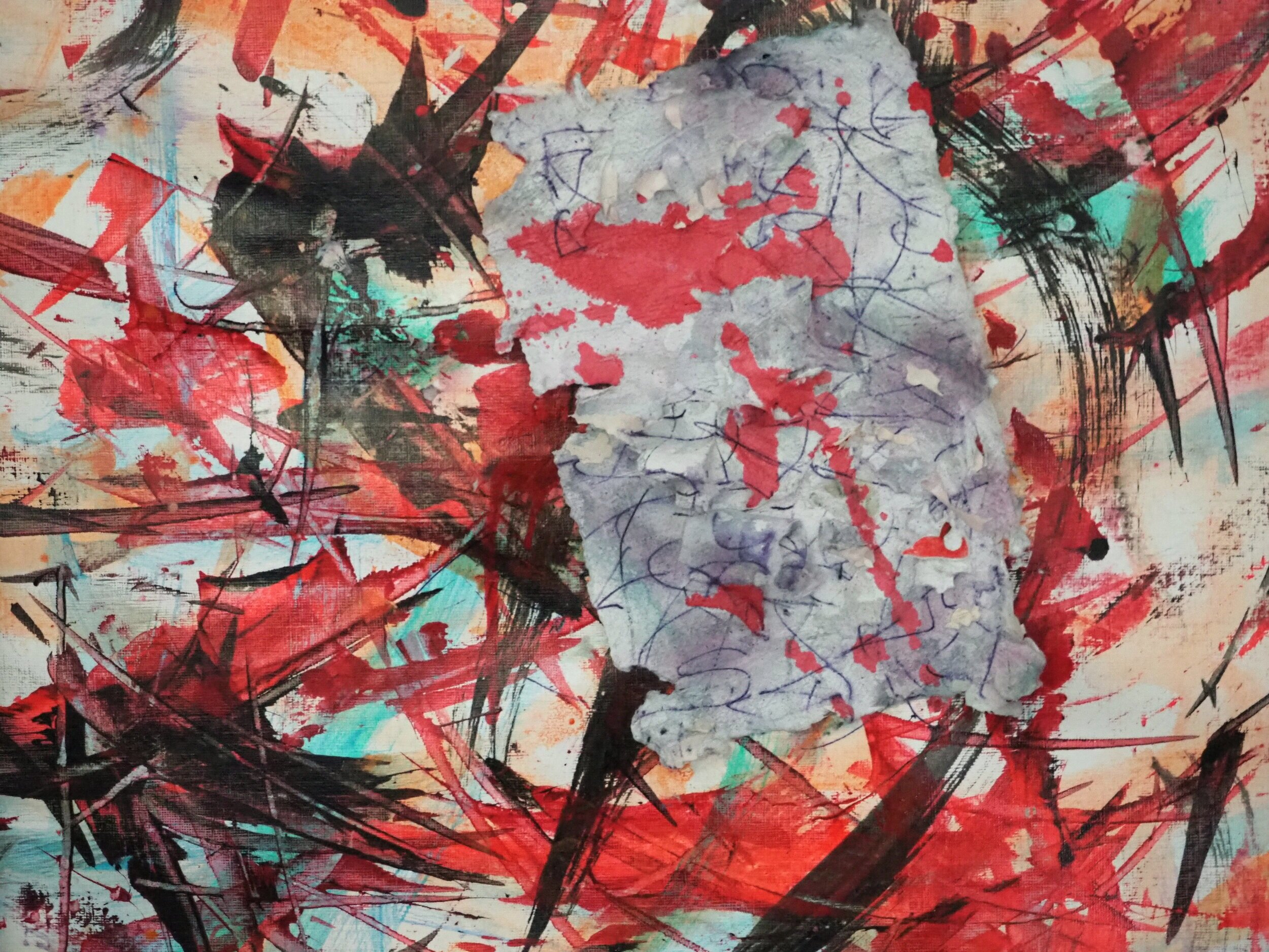 "Now Comes a Reckoning" (detail from middle panel)
