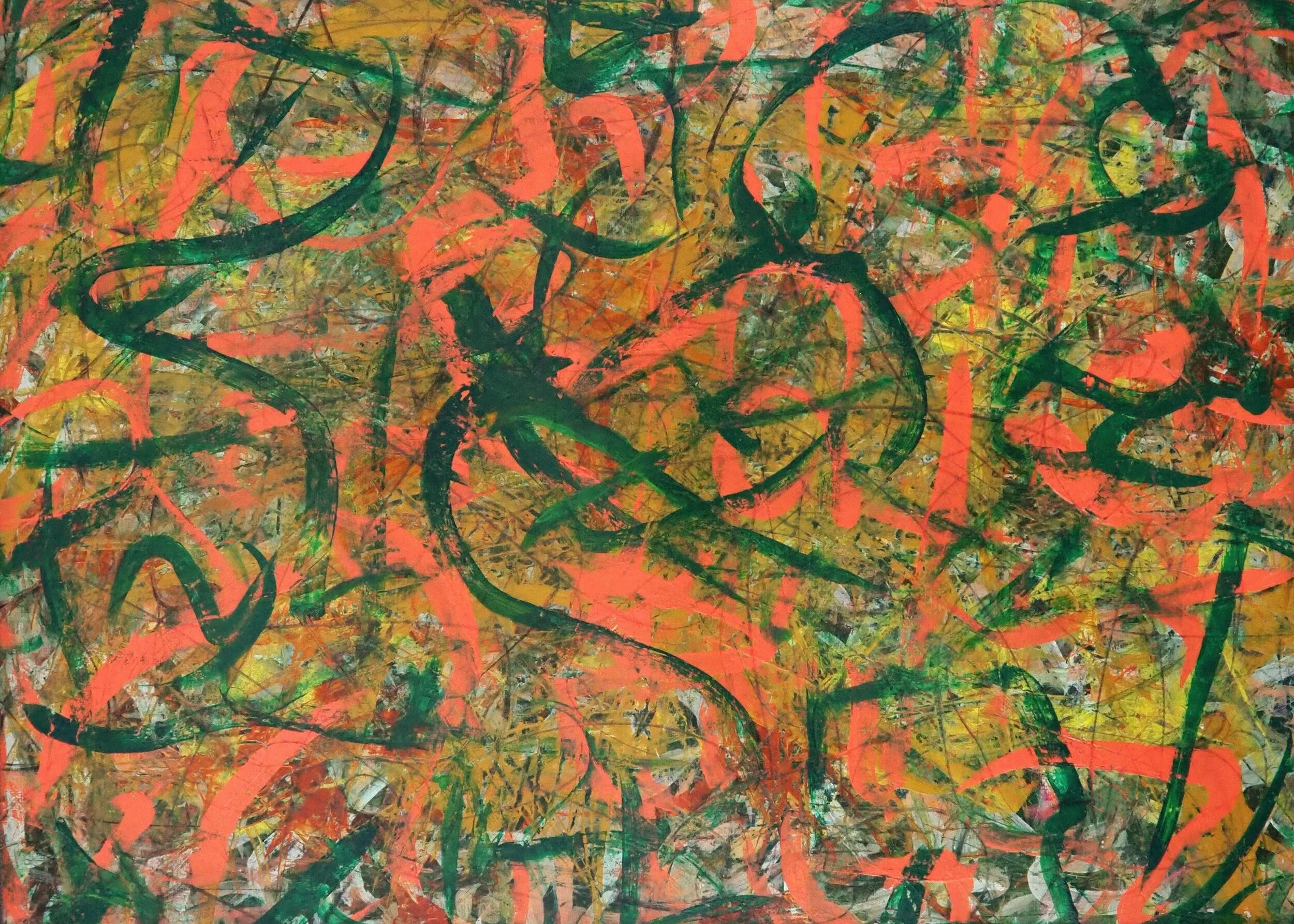 "Underlying Palpitations", acrylics on paper (246#), 18"x24", October of 2020; for a suggested payment amount of $100