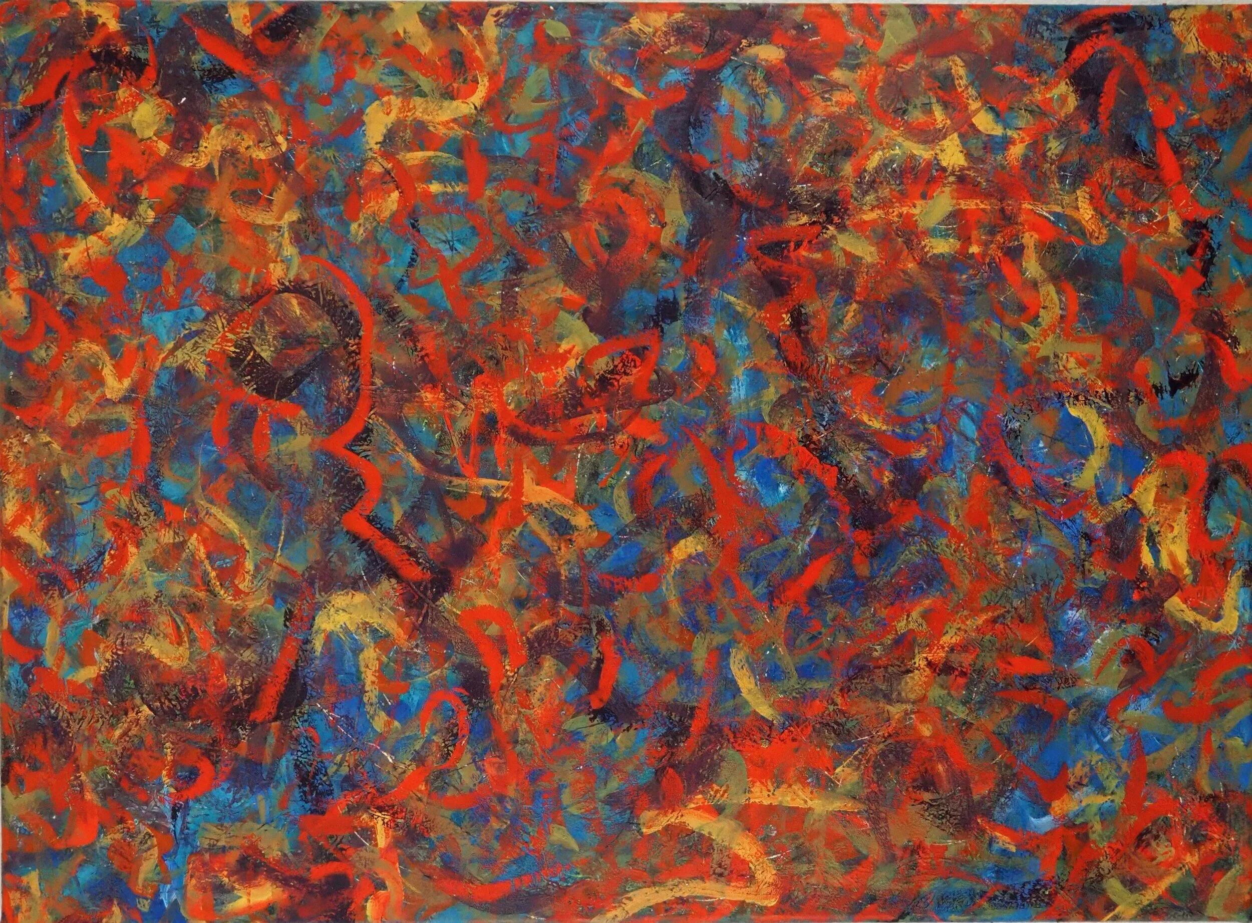 "Haggadah", acrylics on stretched canvas, 30"x22", March of 2021; for a suggested payment amount of $200
