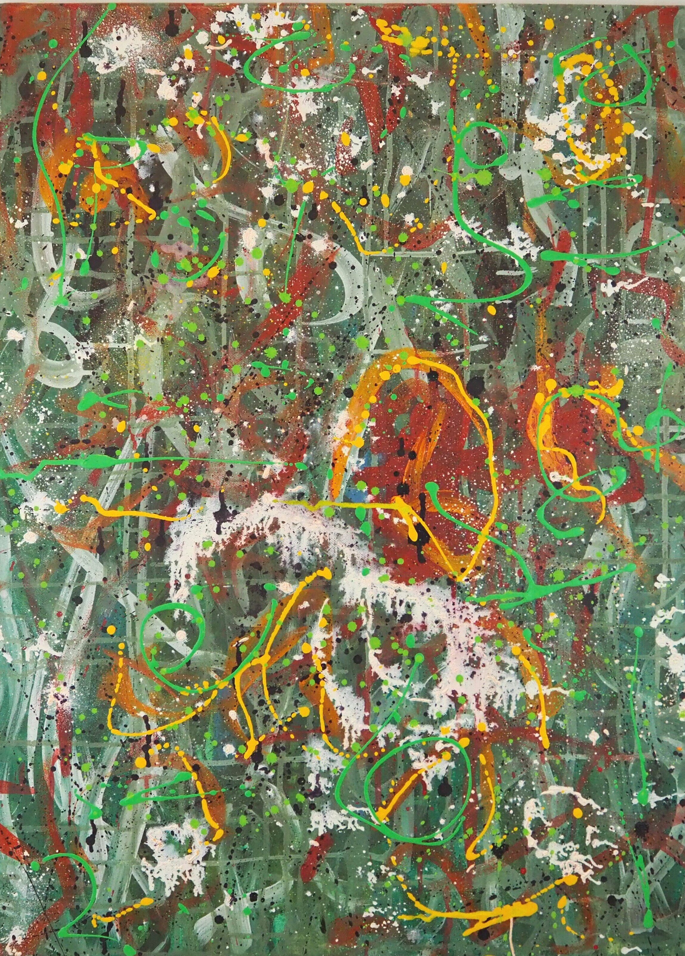 "Factory Work", oils on canvas, 22"x30", May of 2021; for a suggested purchase amount of $200