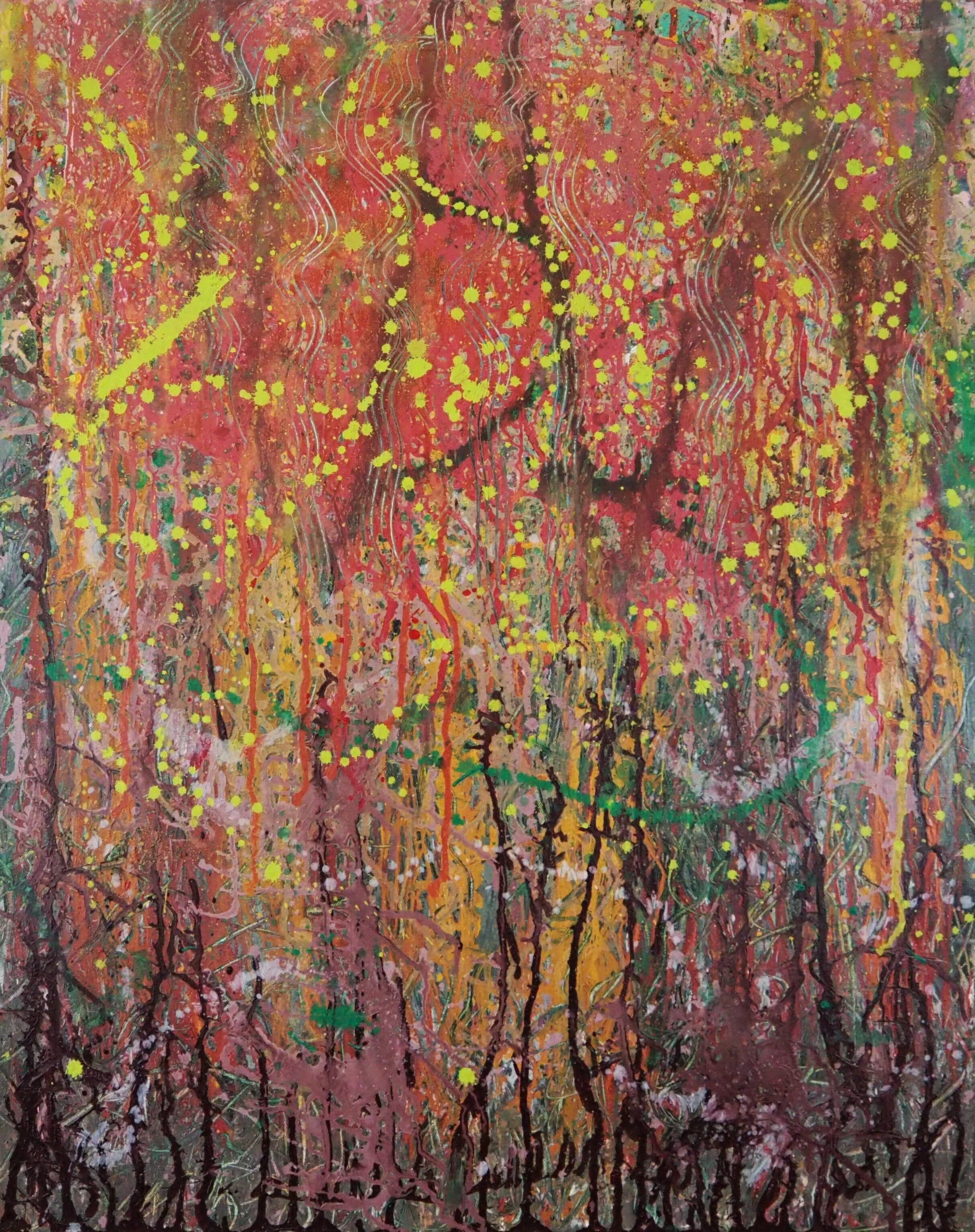 "Along the Enchanted Bosque", oils on canvas, 24"x30", May of 2021; not available