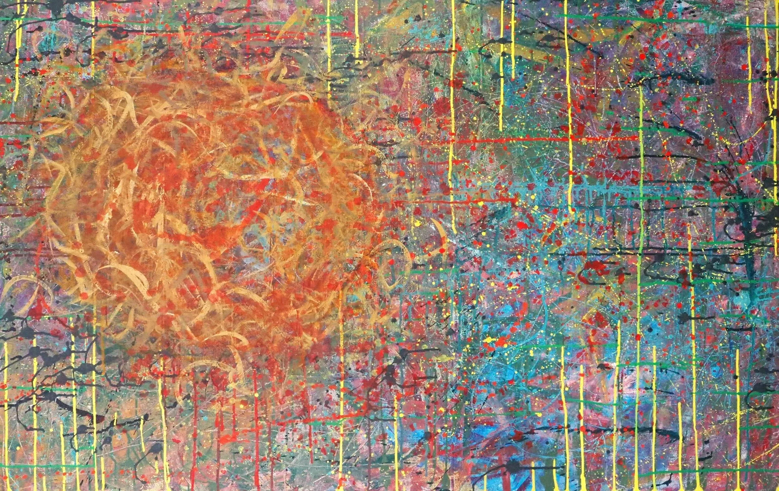 "Specter", oils & acrylics on canvas, 48"x30", June of 2021; not available